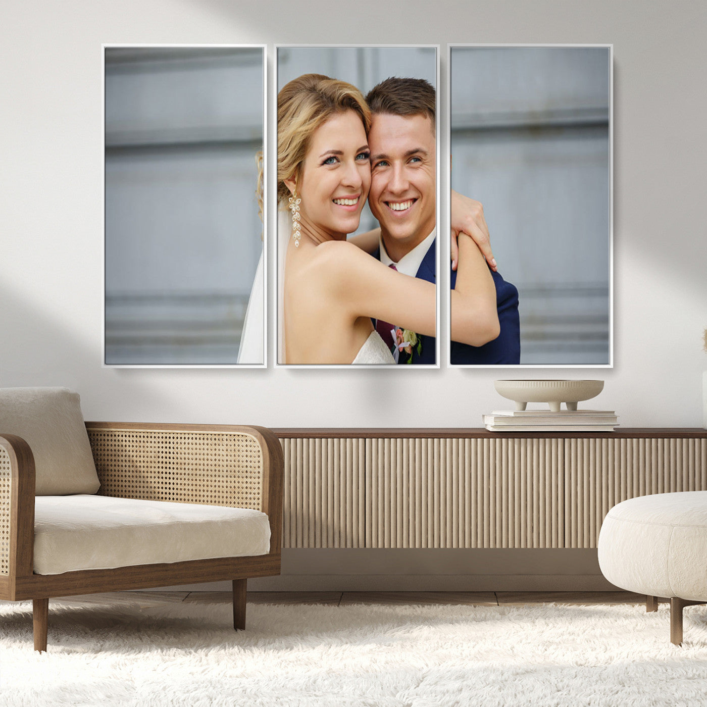 MGV-FC-48X32-3P - Create Your Own Photo Framed Canvas Print - Custom Personalized Wall Art Print for Gift