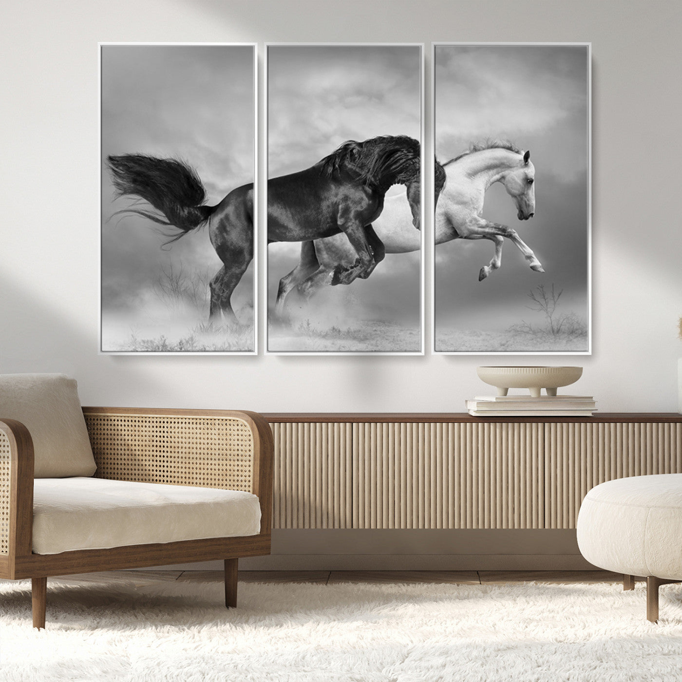 MGV-FC-48X32-3P - Wild Horses Wall Art Canvas Print