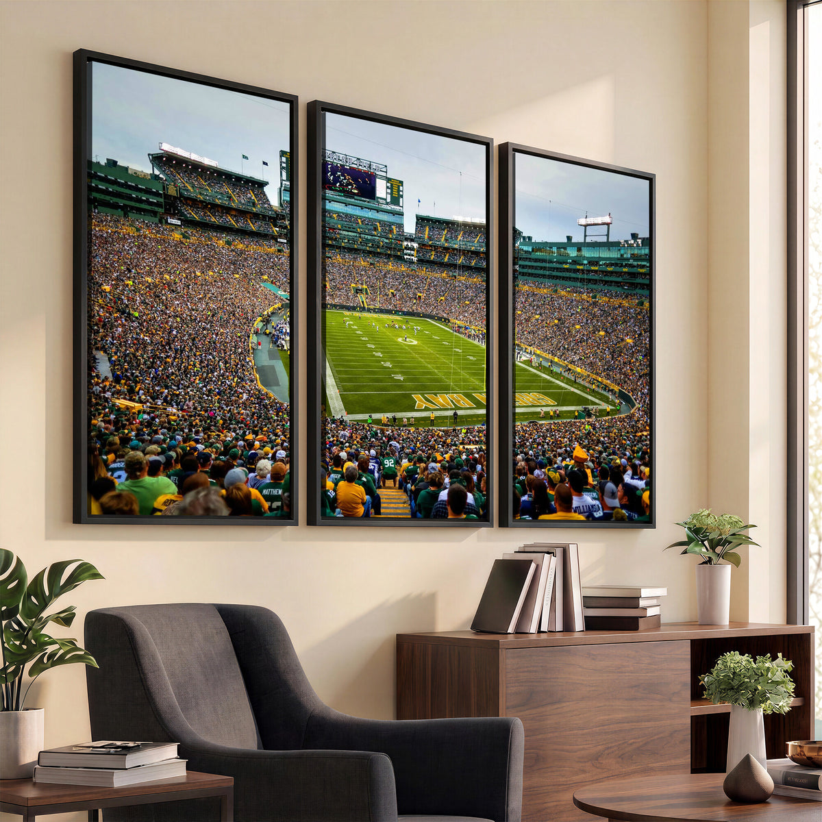 56521752-MGV-CV-36X24 - Green Bay Packers Stadium Wall Art Canvas Print, Lambeau Field