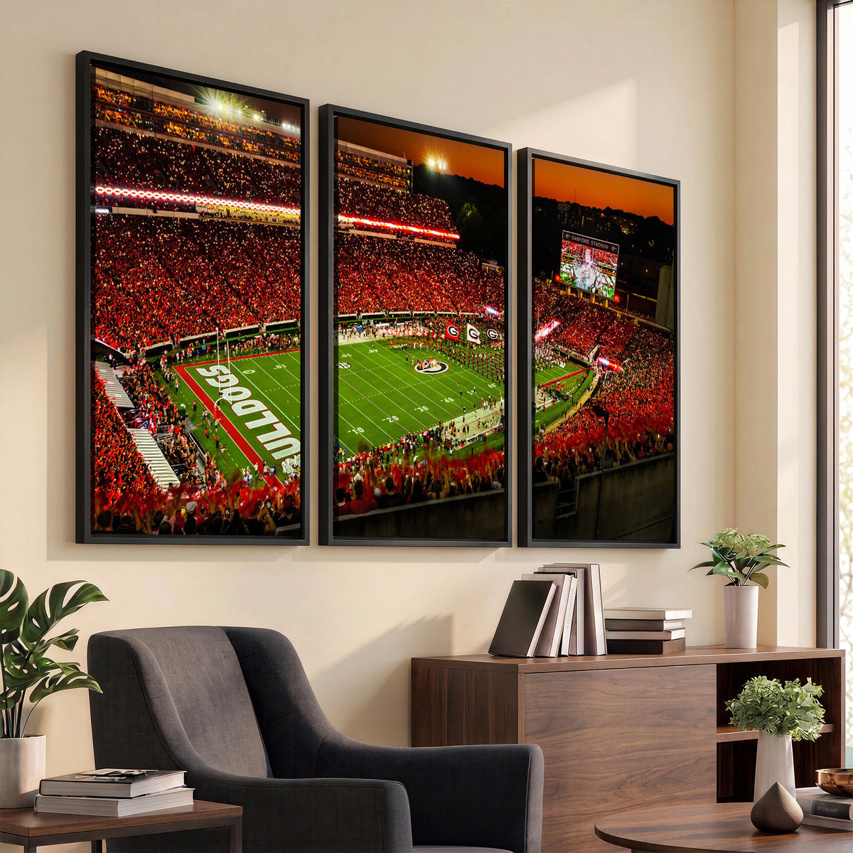 48894104-MGV-CV-36X24 - Georgia Bulldogs Stadium Wall Art Canvas Print, Sanford Stadium
