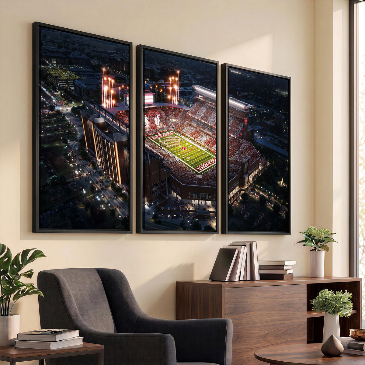 16867141-MGV-CV-36X24 - Oklahoma Memorial Stadium, Gaylord Memorial Stadium Wall Art