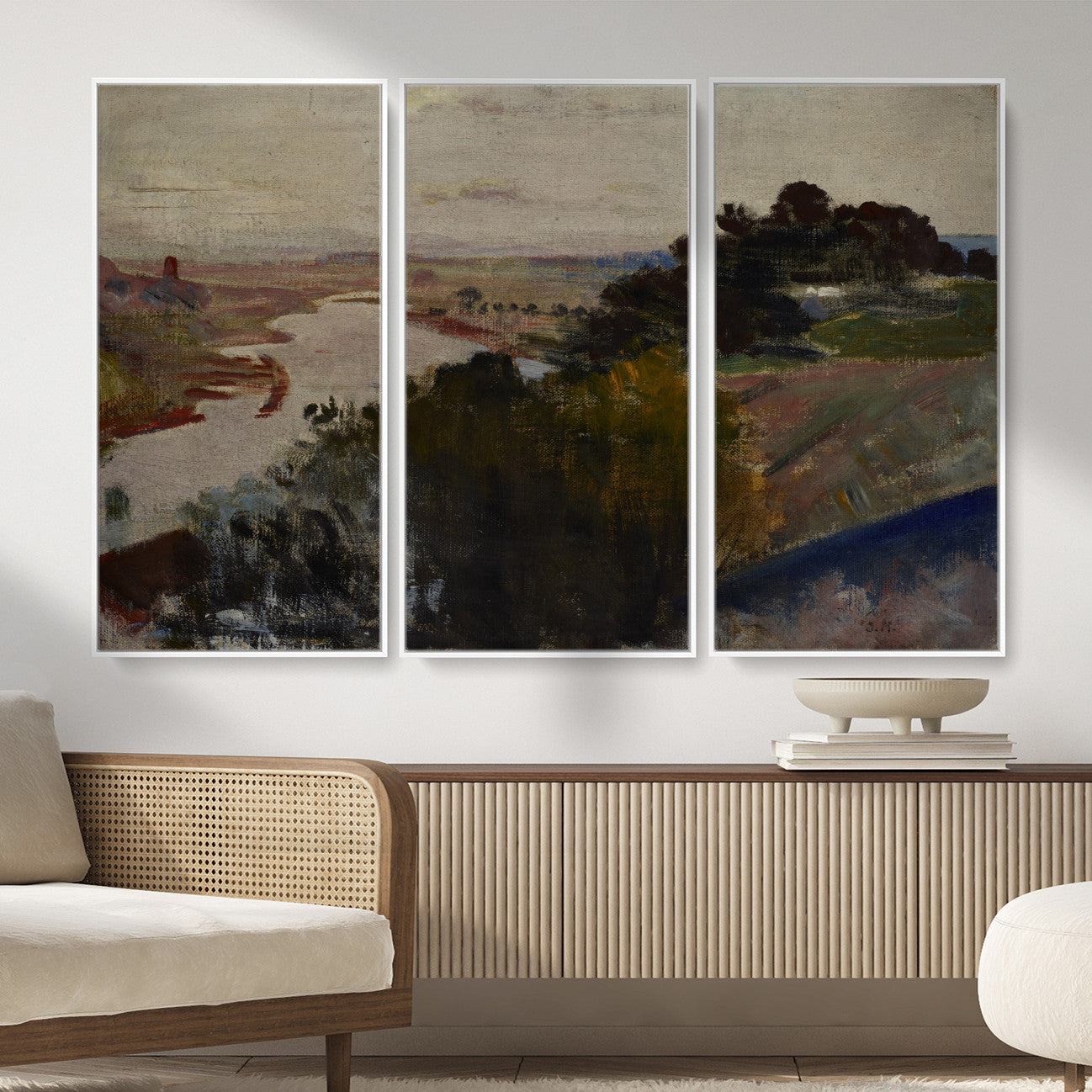 55507874-MGV-CV-36X24 - Jacek Malczewski Landscape at the Vistula Wall Art Canvas Print