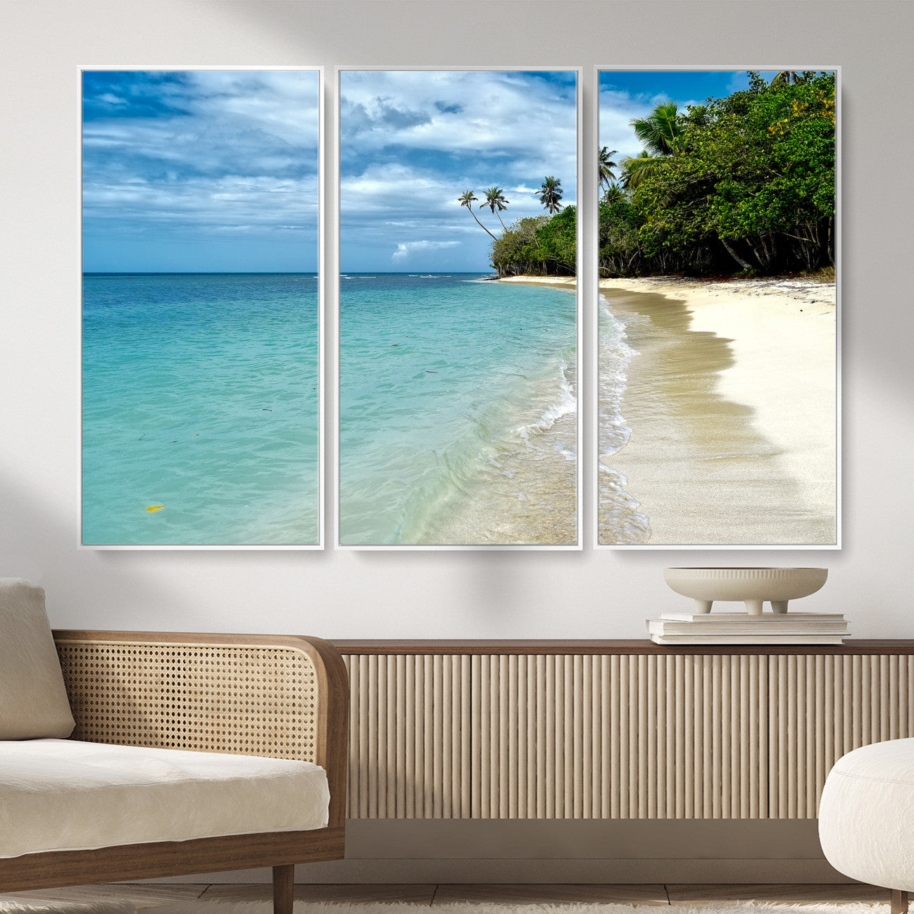 50626792-MGV-CV-36X24 - Puerto Rico Beach Paradise Wall Art – Tropical Coastal Print