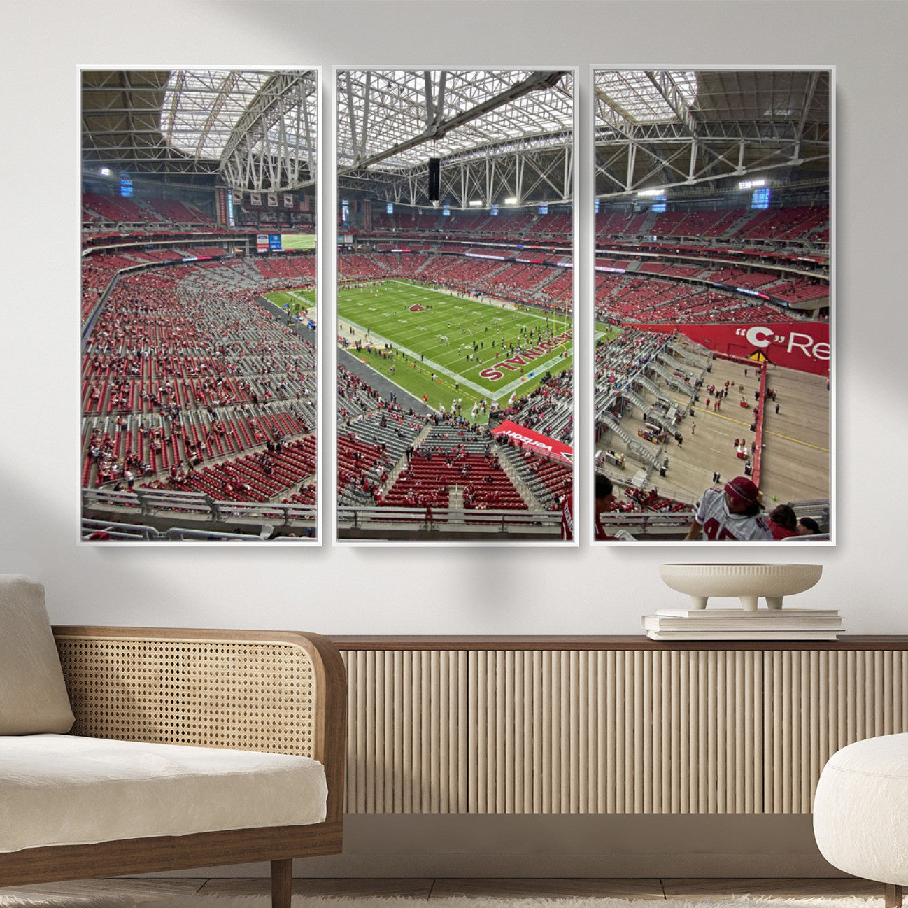 30579717-MGV-CV-36X24 - State Farm Stadium Canvas Wall Art, Arizona Cardinals Football Stadium Print, Glendale NFL Arena Panorama Artwork