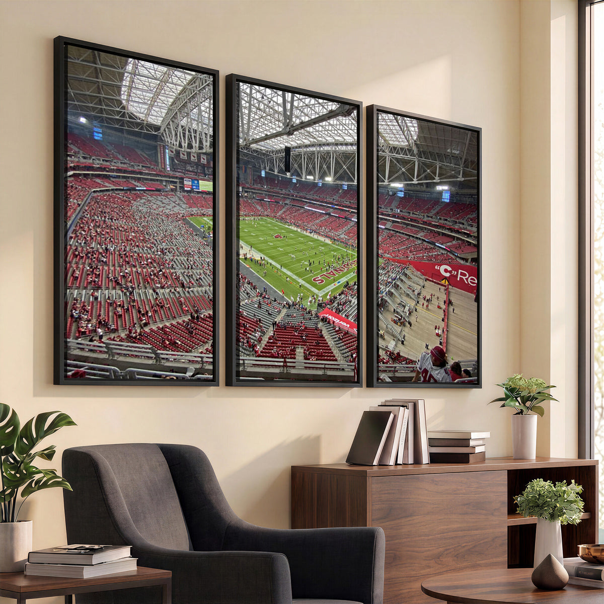 30579717-MGV-CV-36X24 - State Farm Stadium Canvas Wall Art, Arizona Cardinals Football Stadium Print, Glendale NFL Arena Panorama Artwork