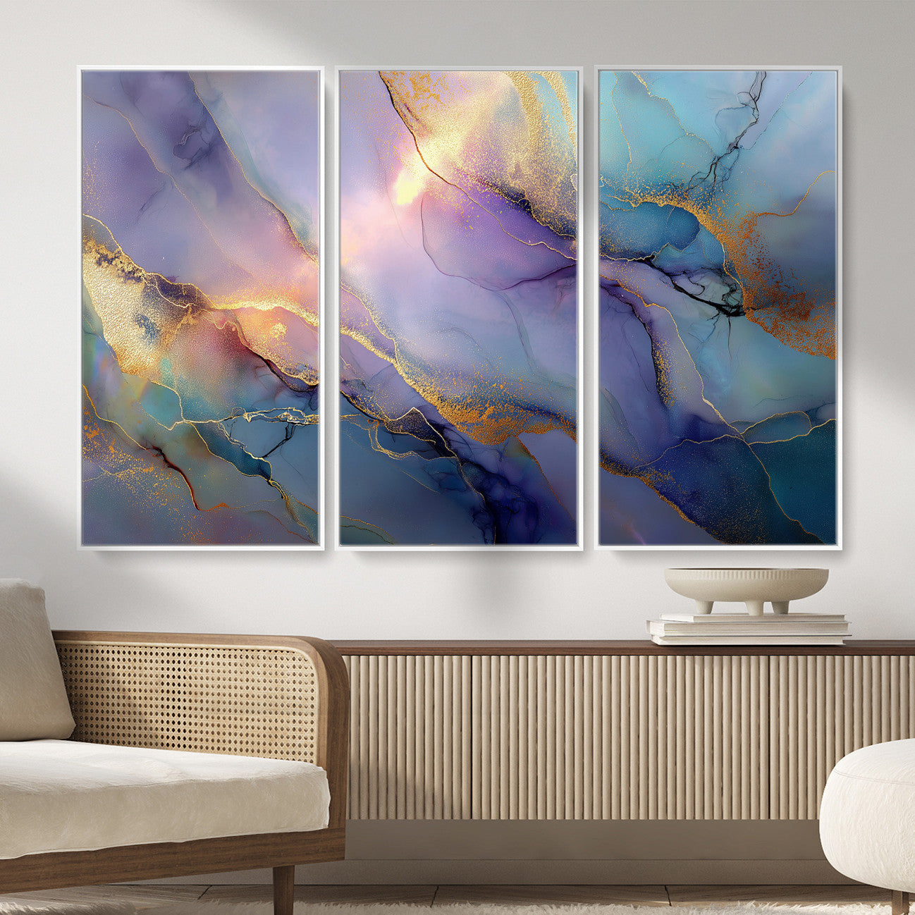 50939878-MGV-CV-36X24 - Colorful Abstract Canvas Wall Art Print, Vibrant Popup Color Art Print