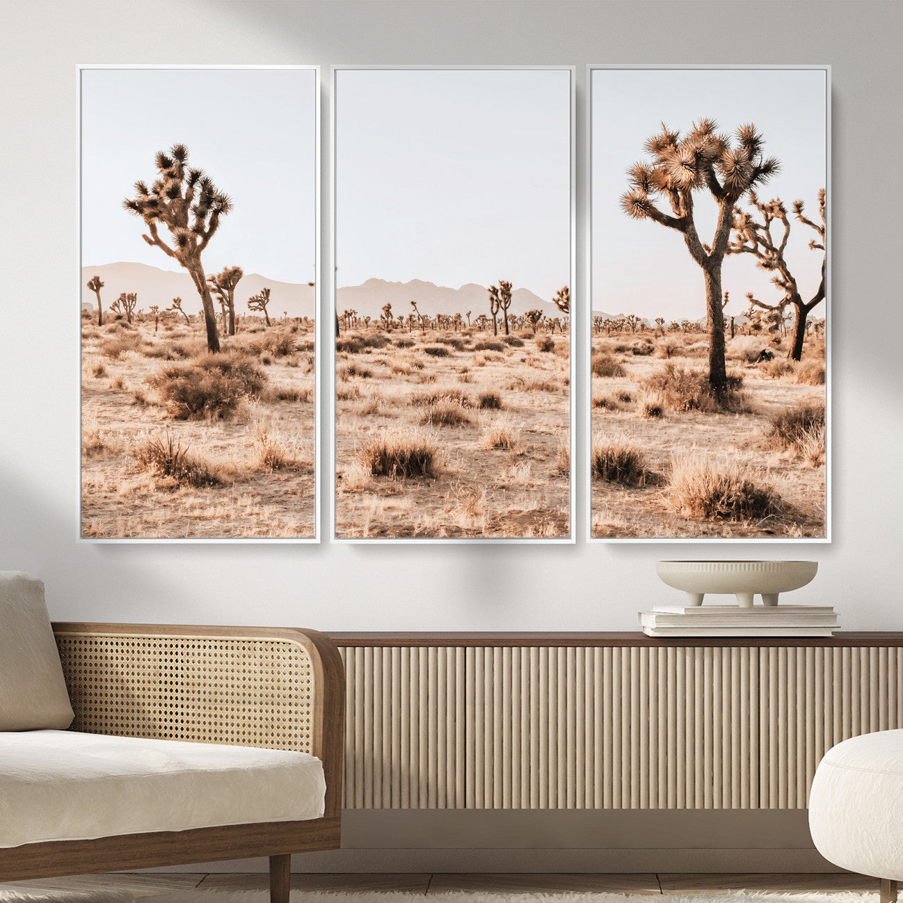 33549408-MGV-CV-36X24 - Joshua Tree Desert Canvas Wall Art Print, Desert Landscape Photography, Boho Southwest Wall Decor, Nature Canvas, Ready to Hang