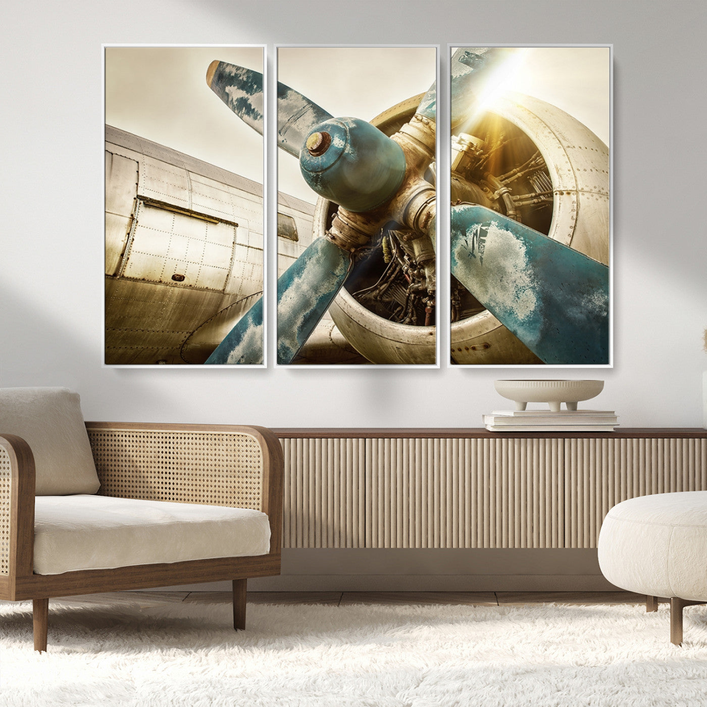 MGV-FC-48X32-3P - Vintage Airplane Canvas Print