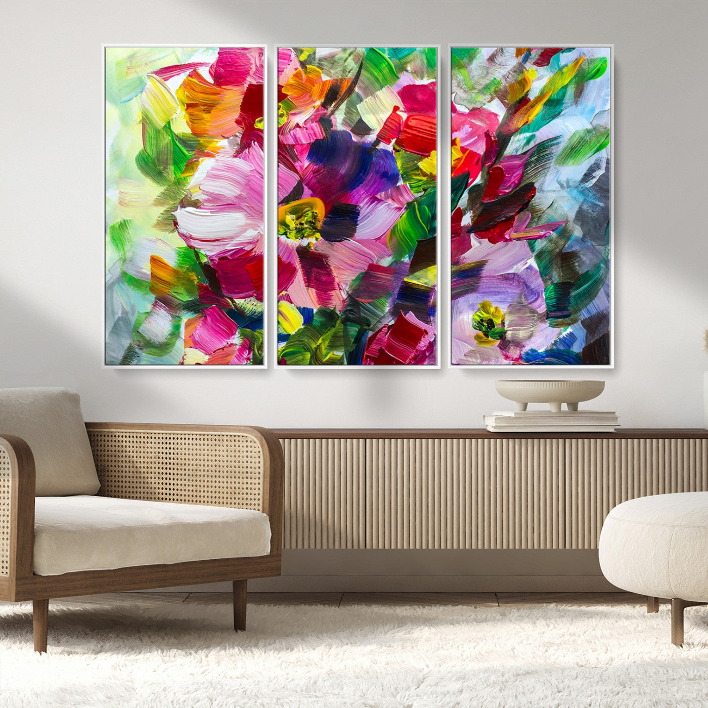 MGV-FC-48X32-3P - Oil Flower Abstract Canvas Print