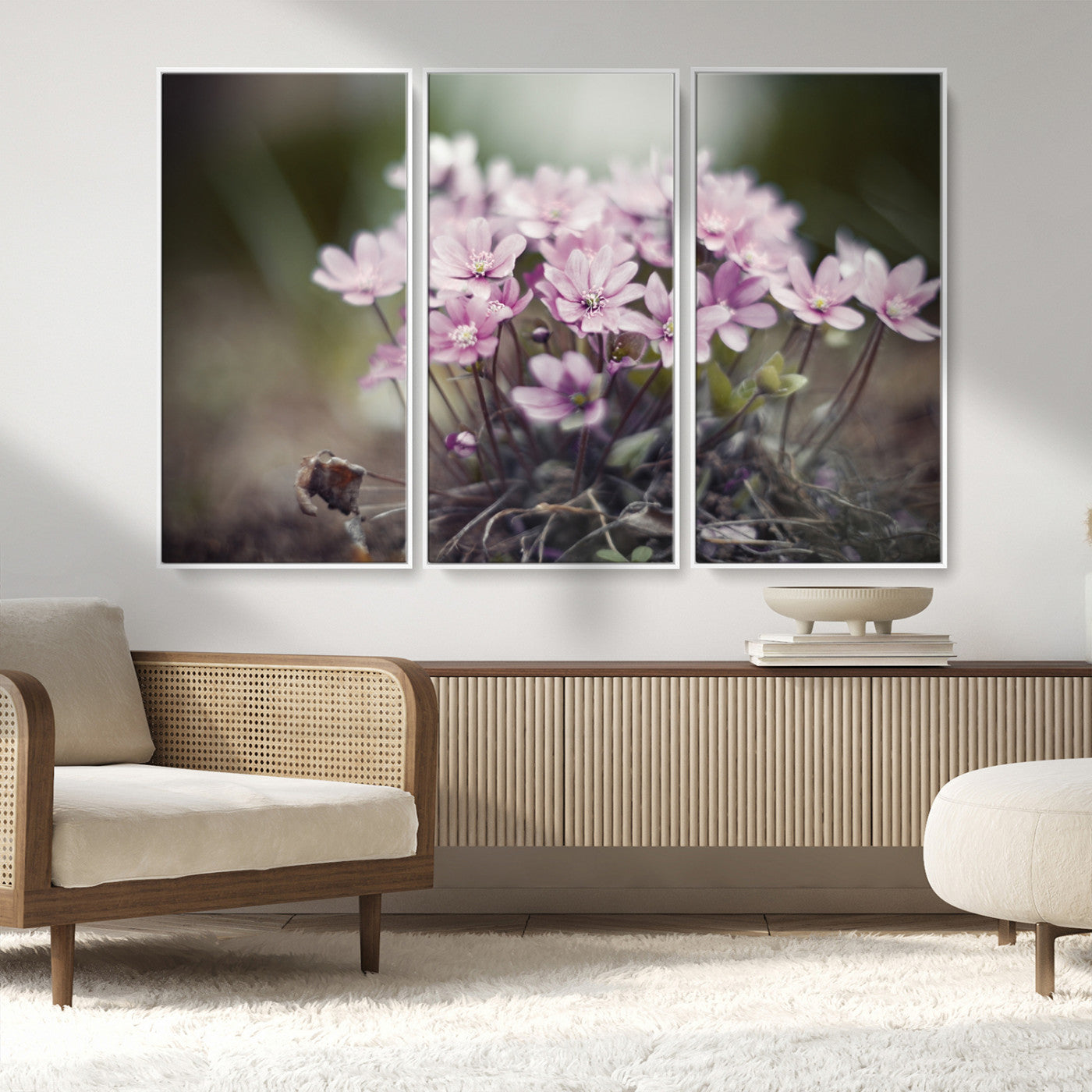 MGV-FC-48X32-3P - Pink Wild Flower Canvas Print