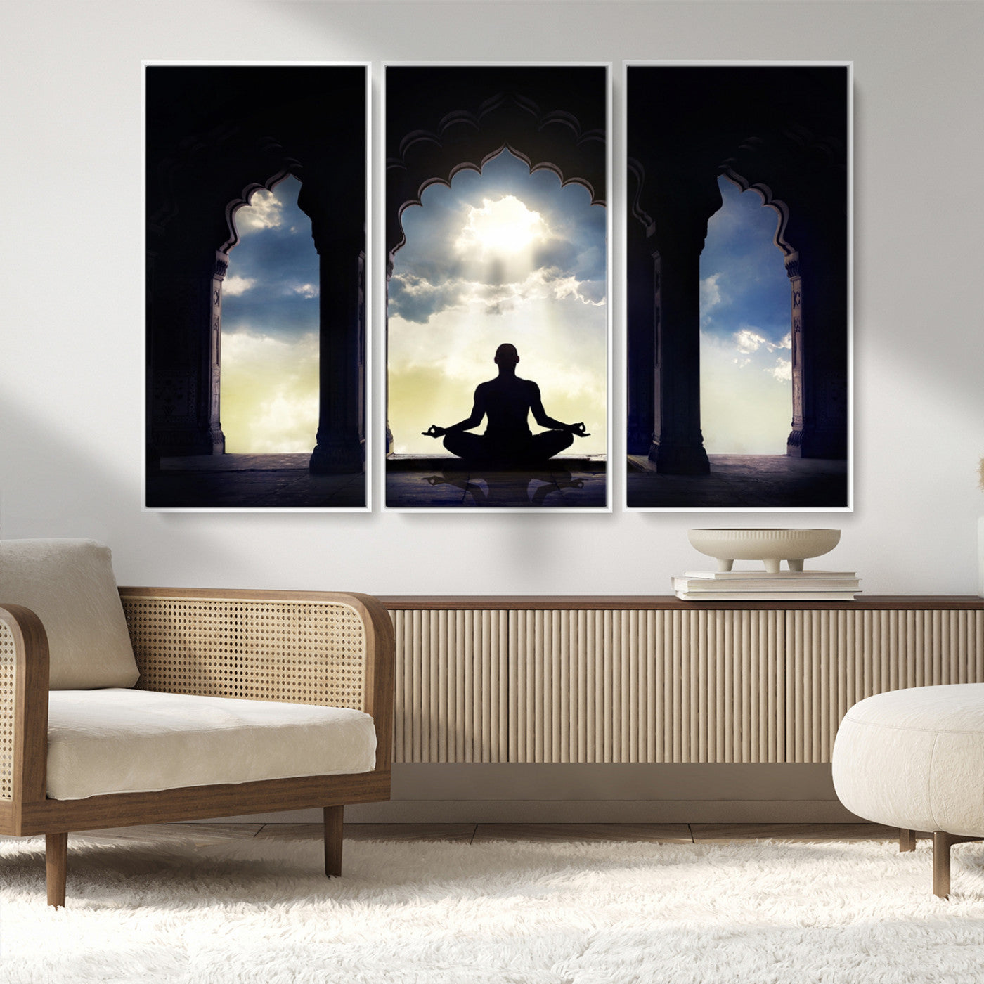 MGV-FC-48X32-3P - Women and Yoga Wall Art Canvas Print