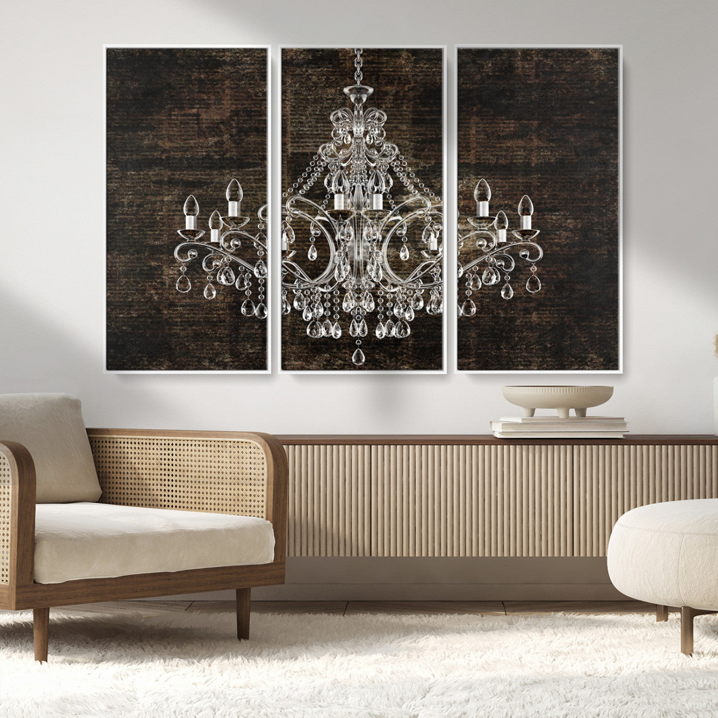 MGV-FC-48X32-3P - Rustic Chandelier Canvas Print