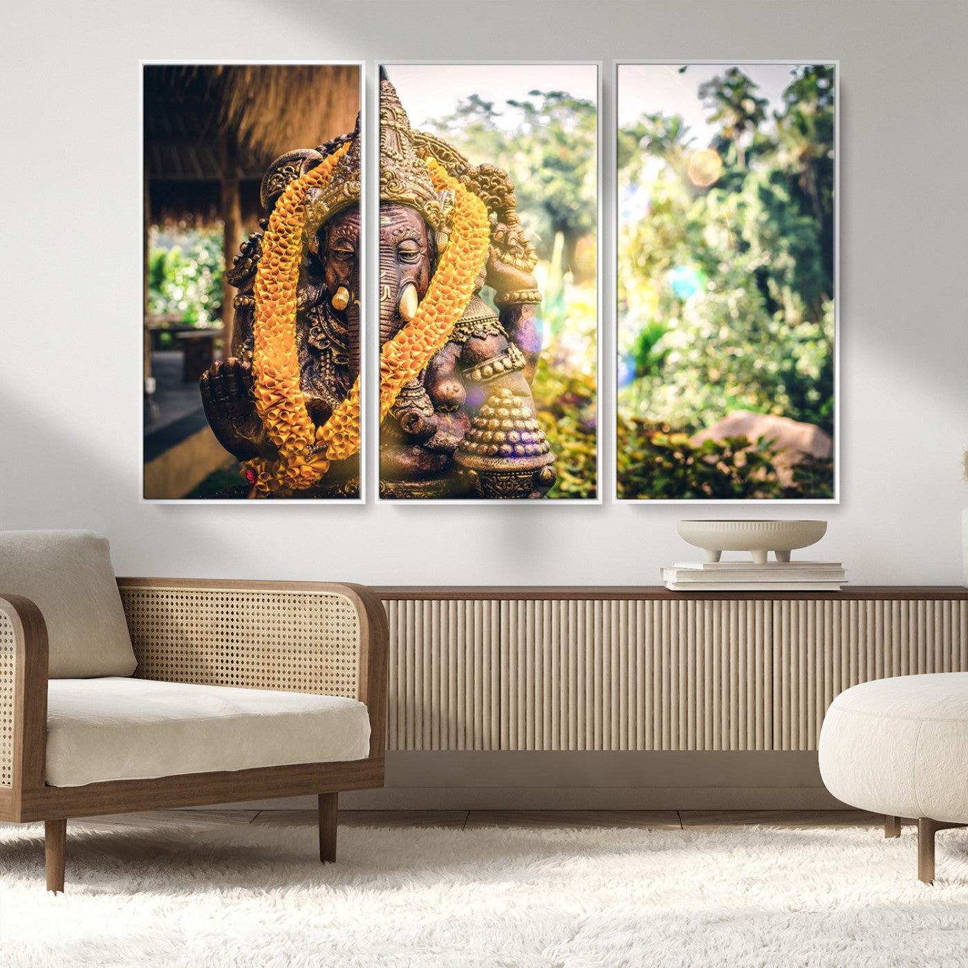 MGV-FC-48X32-3P - Hinduism Statue Wall Art Canvas Print