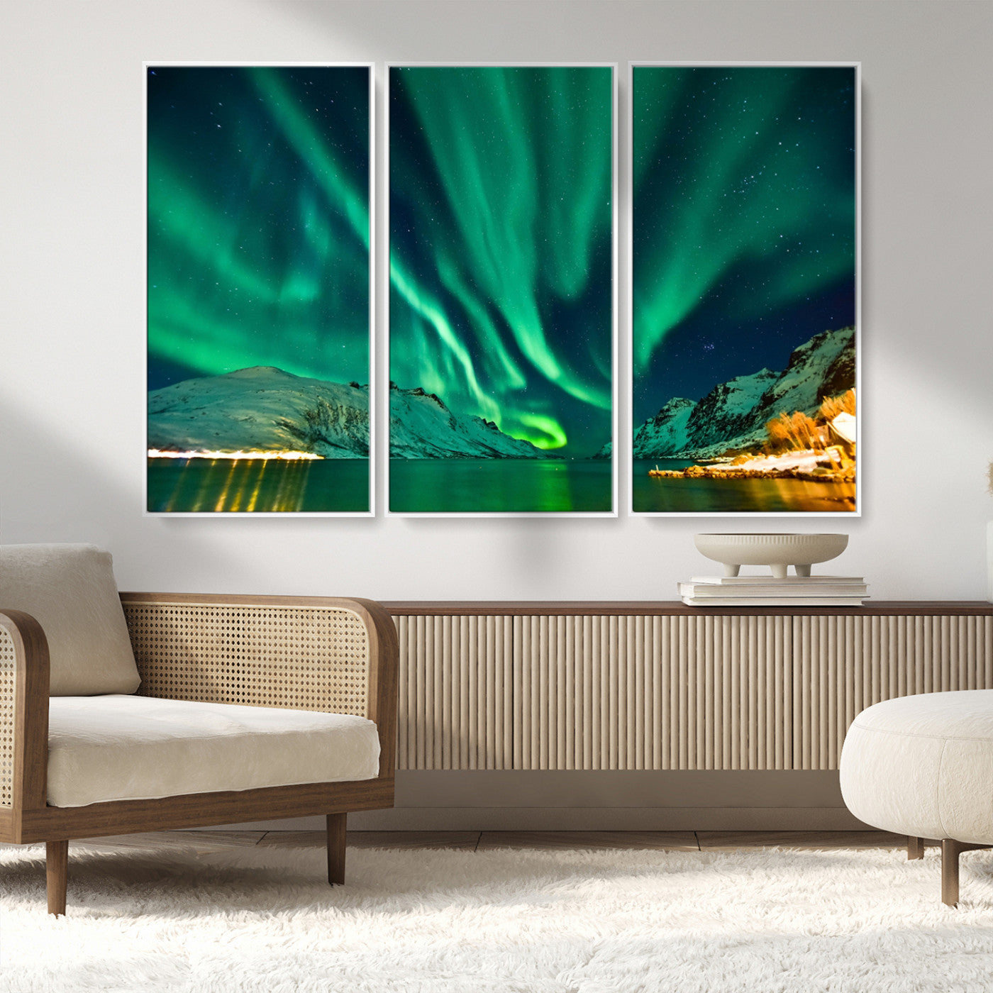 MGV-FC-48X32-3P - Northern Lights Wall Art Canvas Print
