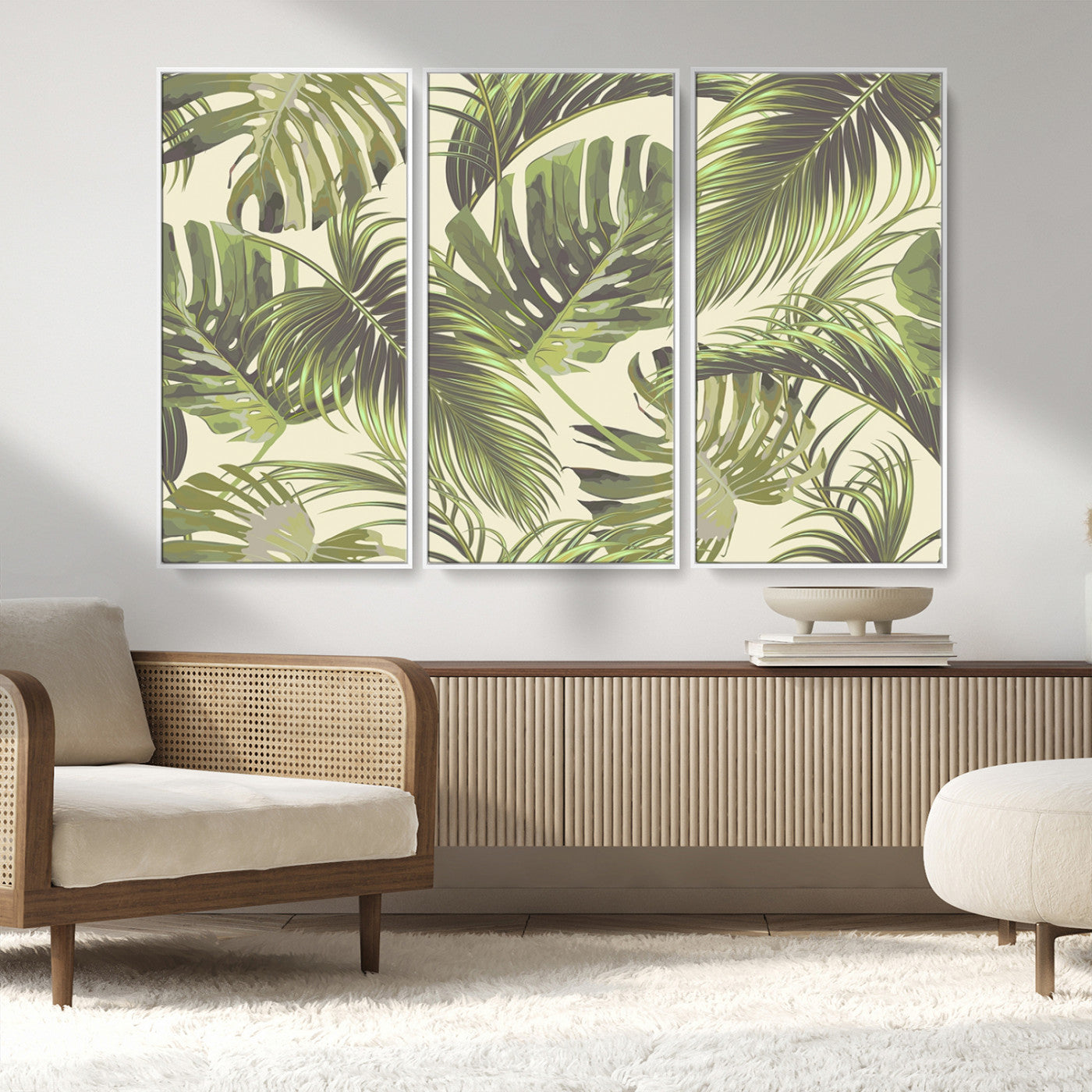 MGV-FC-48X32-3P - Palm Leaves Canvas Print