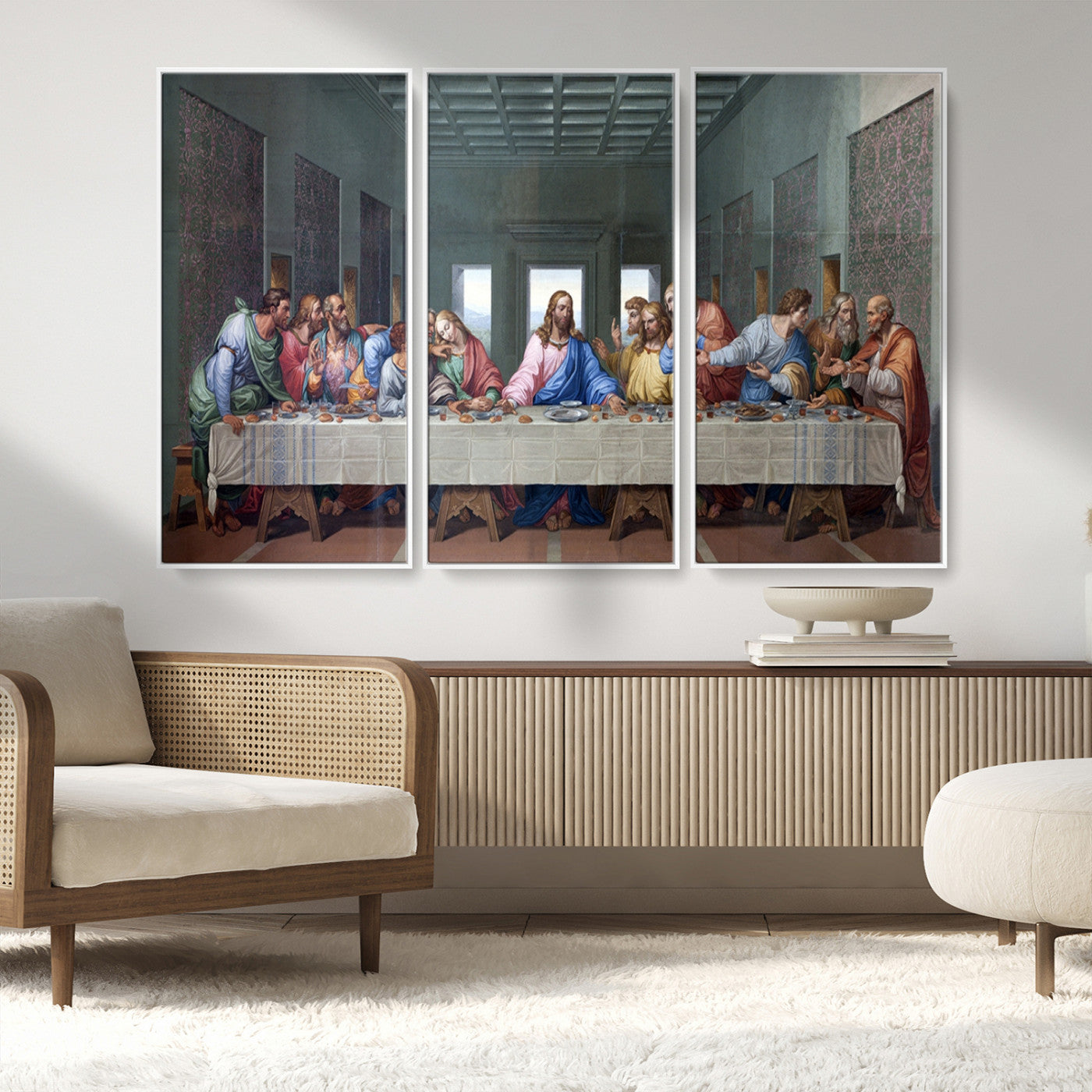 MGV-FC-48X32-3P - The Last Supper Multi Panel Canvas Wall Art