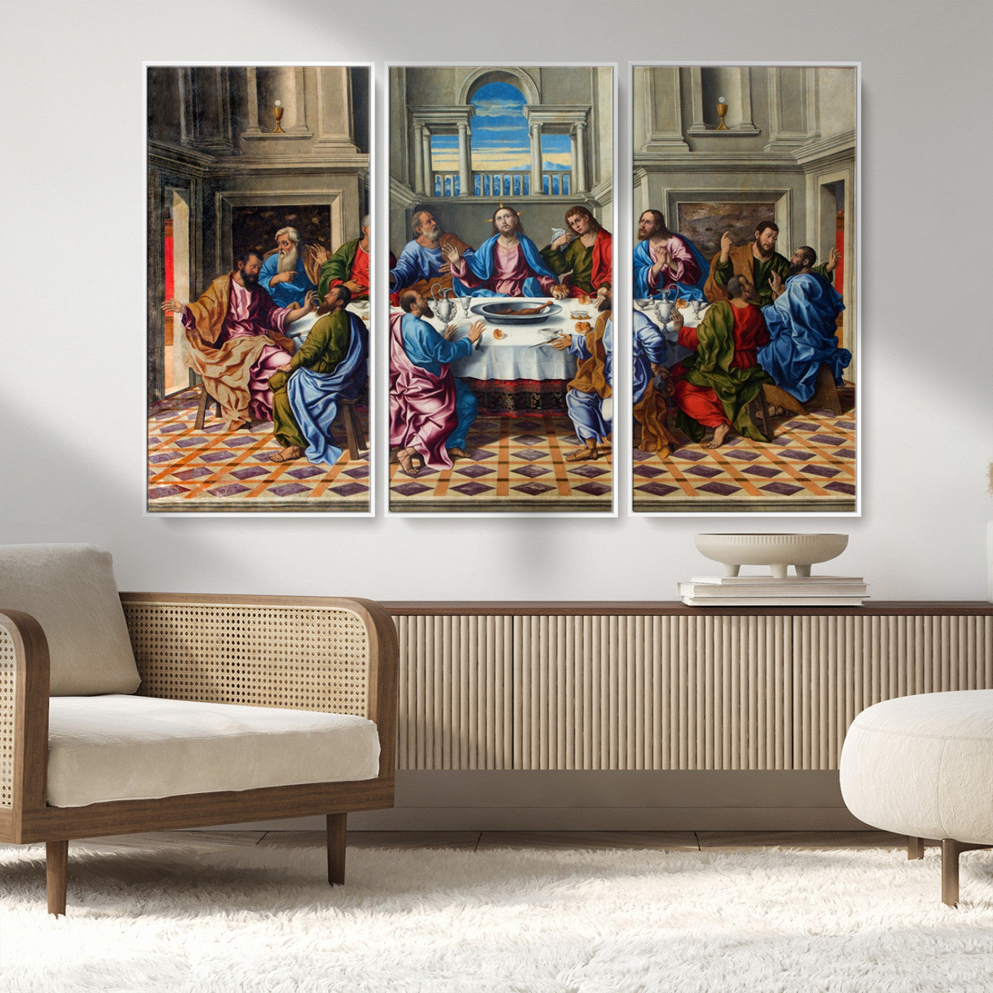 MGV-FC-48X32-3P - The Last Supper Multi Panel Canvas Wall Art