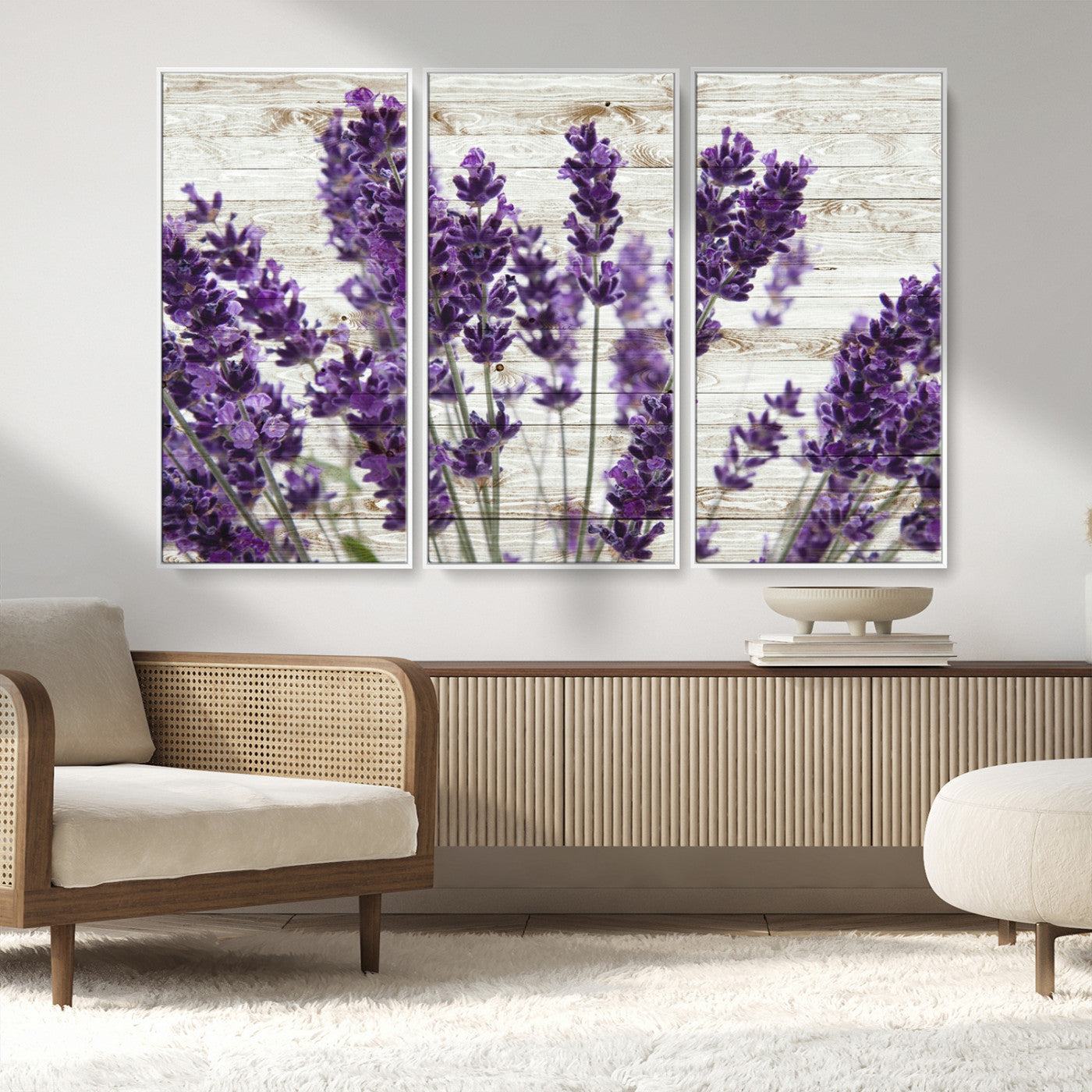 MGV-FC-48X32-3P - Lavender Canvas Wall Art Flower Print