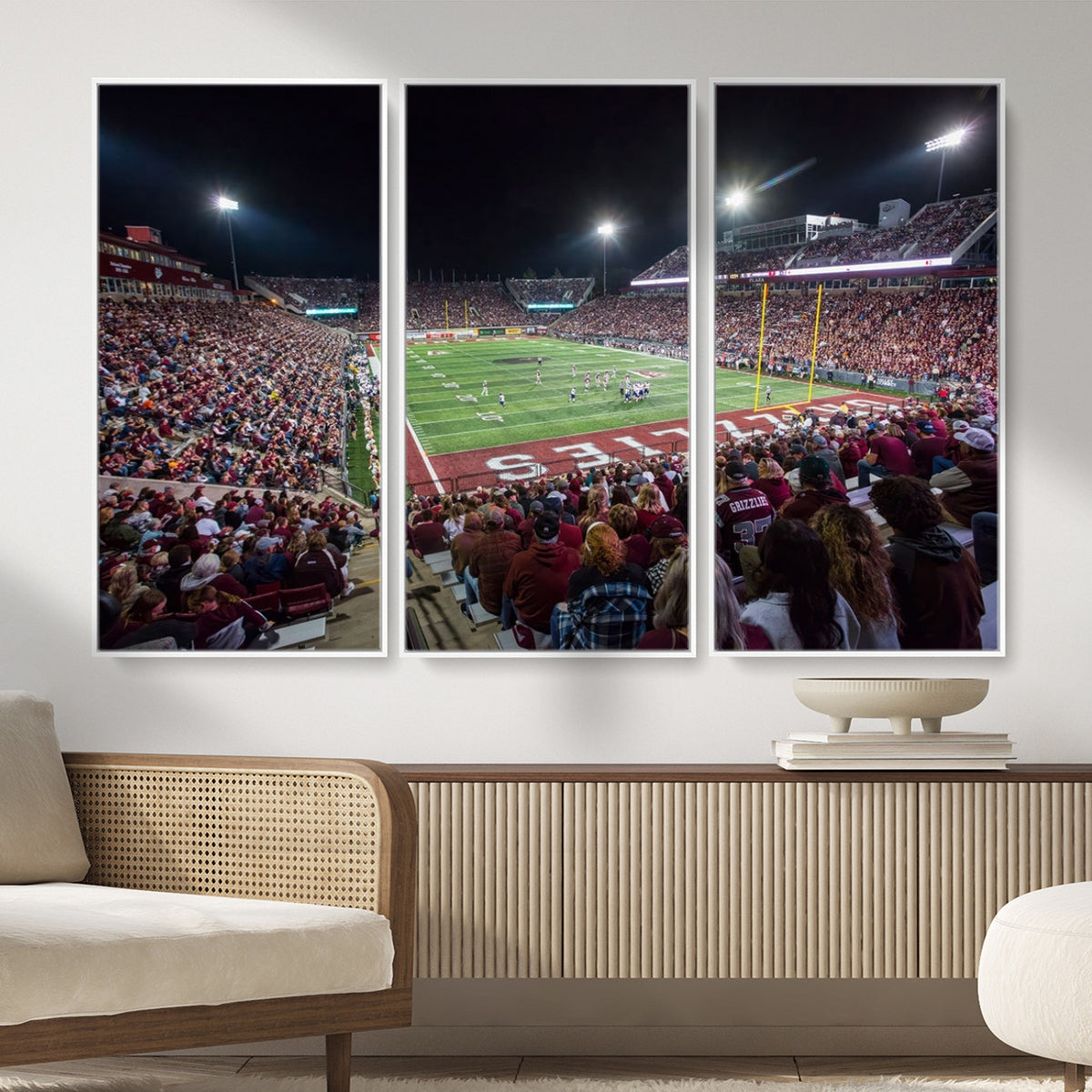56191-MGV-CV-36X24 - Washington Grizzly Stadium American Football Wall Art Canvas Print, Sports Wall Art Print, Game Room Decor-1