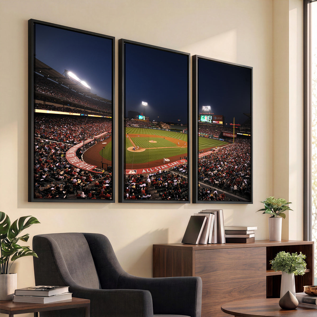 88896-MGV-CV-36X24 - Los Angeles Angels Baseball Team Print, Anaheim Angel Stadium Wall Art