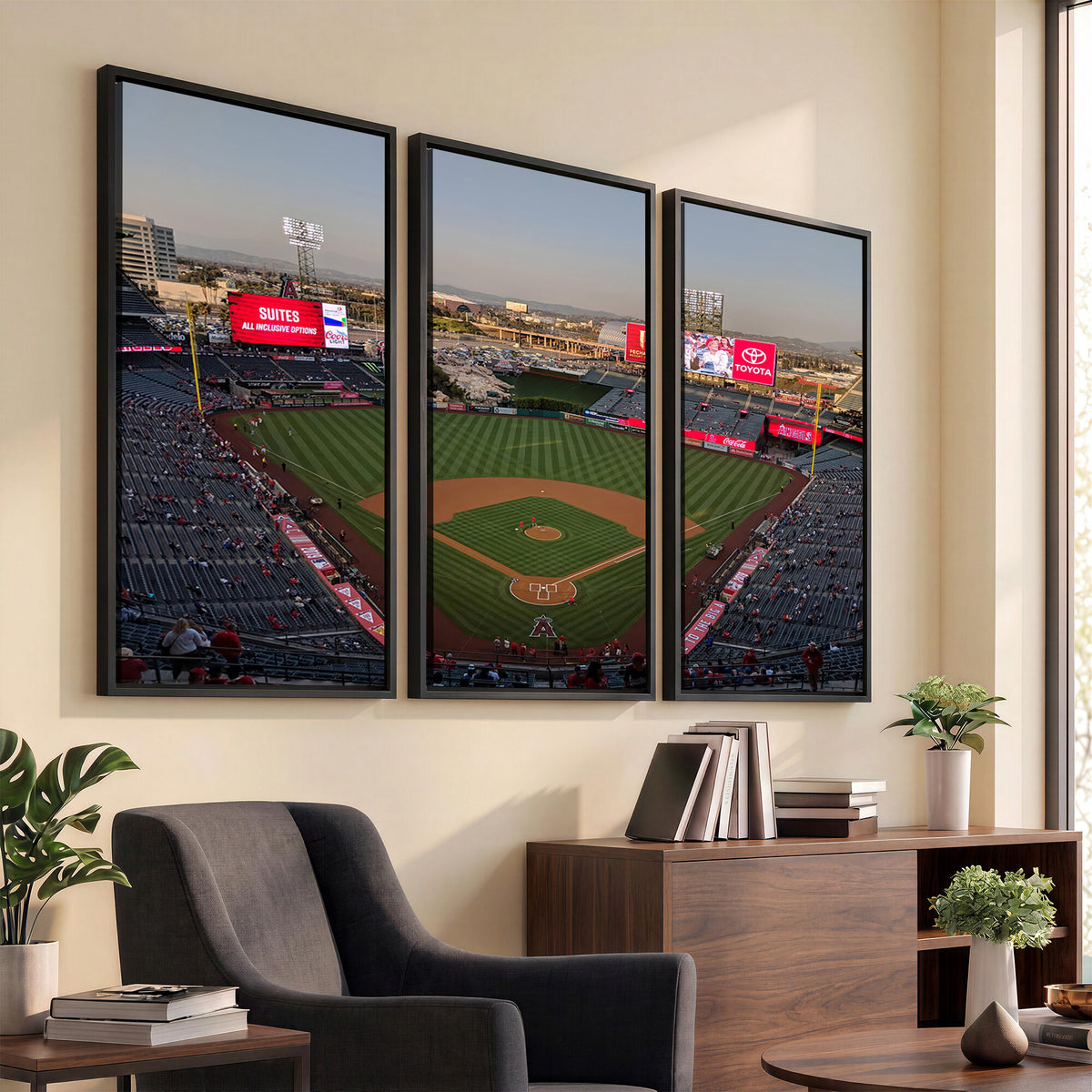 45864-MGV-CV-36X24 - Los Angeles Angels Baseball Canvas Print, Anaheim Angel Stadium Wall Art