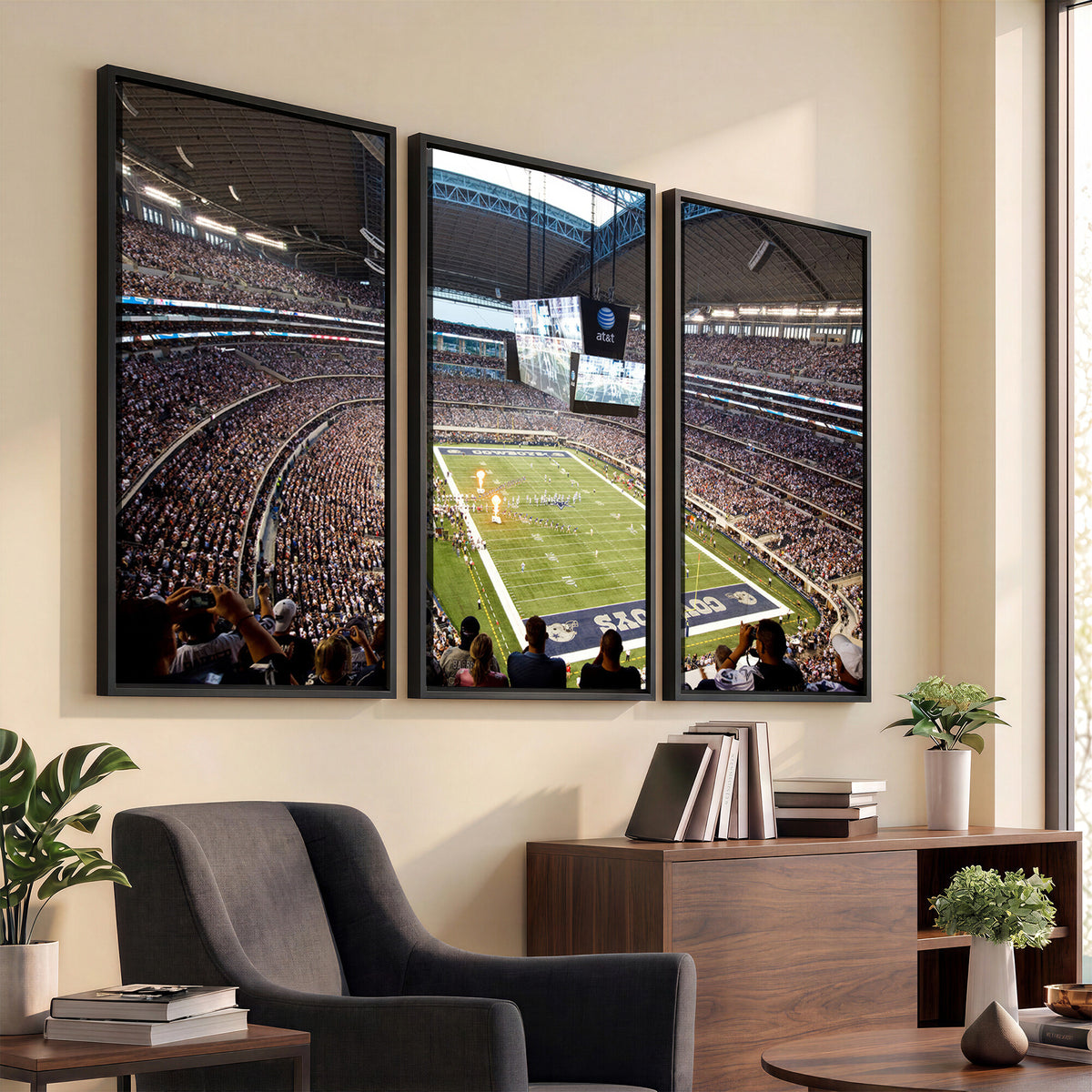 82096-MGV-CV-36X24 - Dallas Cowboys Football Team Print - Arlington AT&T Stadium Wall Art Canvas Print