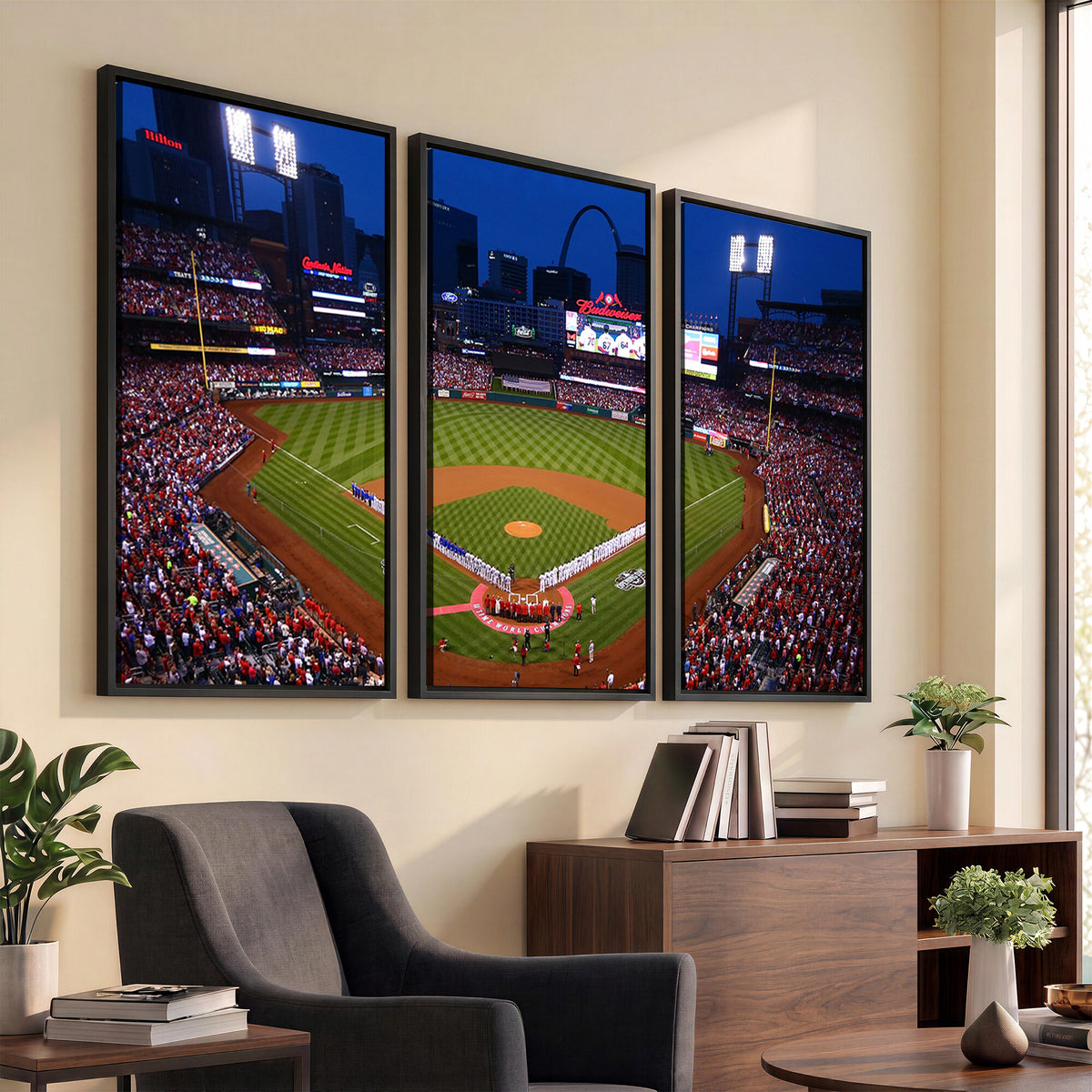 11925-MGV-CV-36X24 - St. Louis Cardinals Baseball Team Print, Busch Stadium Wall Art