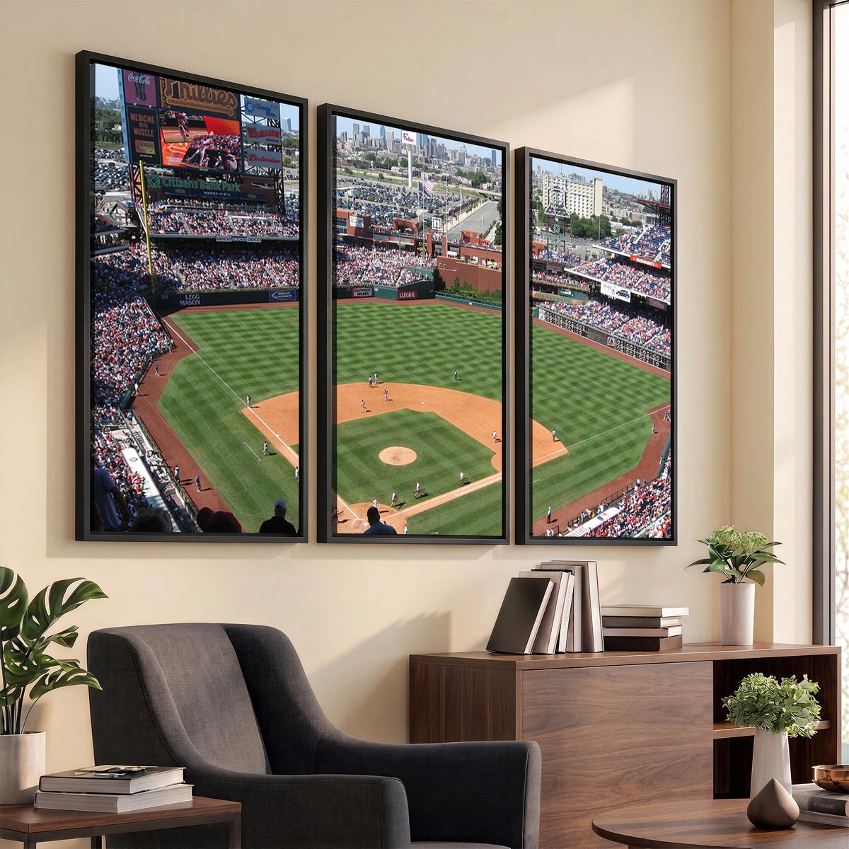 85755-MGV-CV-36X24 - Philadelphia Phillies Baseball Team Print - Philadelphia Citizens Bank Park Stadium Wall Art Canvas