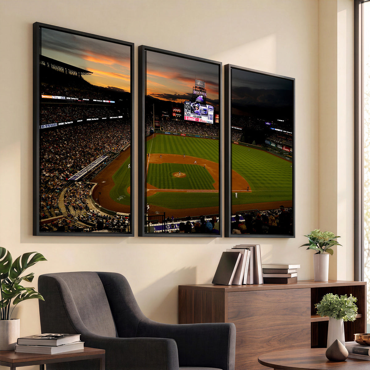 57060-MGV-CV-36X24 - Colorado Rockies Coors Field Wall Art Canvas Print - MLB Baseball Stadium