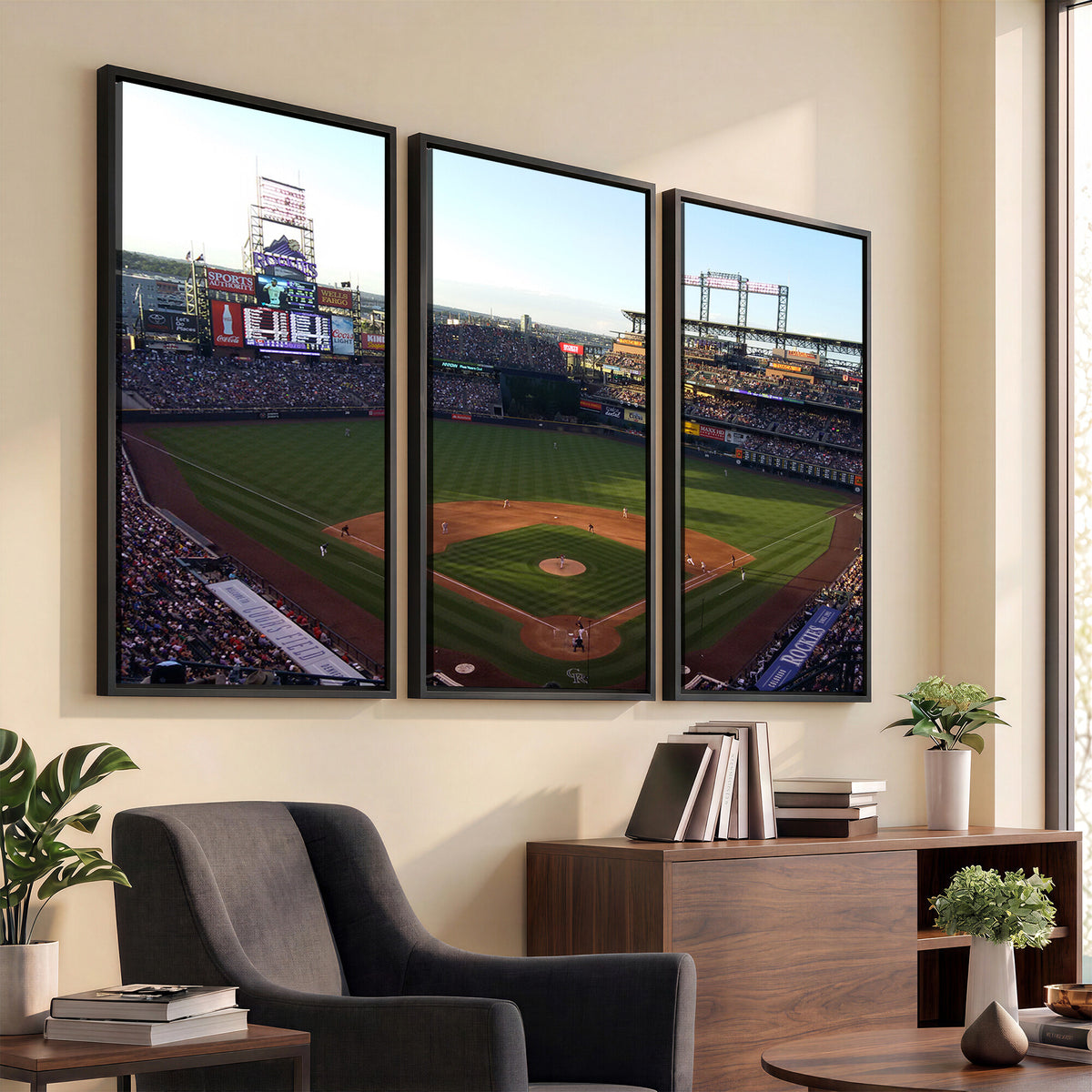 21638-MGV-CV-36X24 - Colorado Rockies Coors Field Wall Art Canvas Print, MLB Baseball Stadium