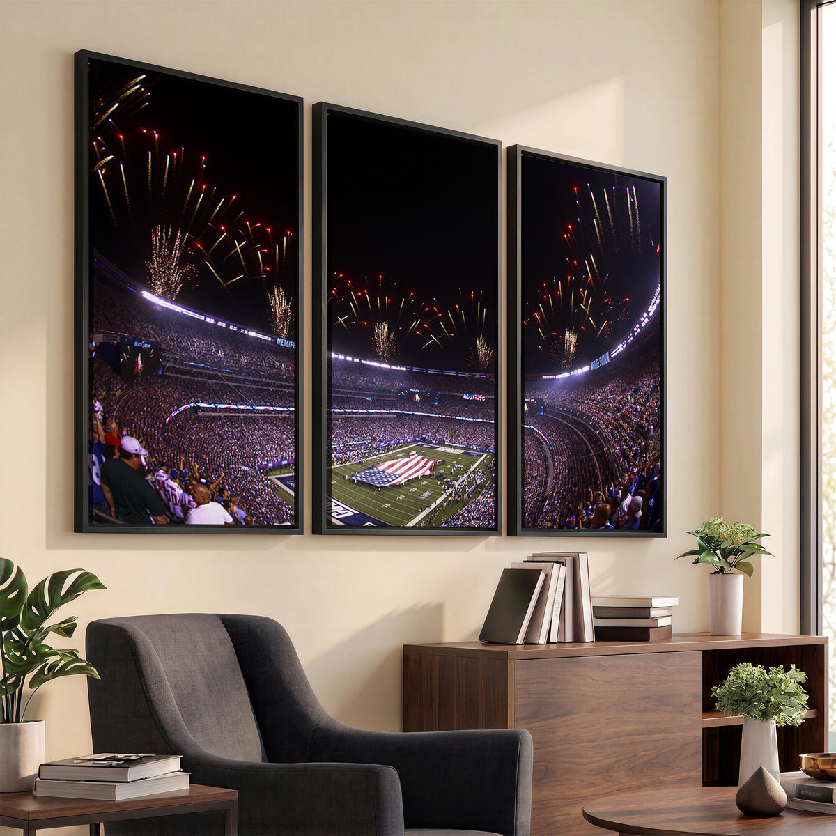 56360-MGV-CV-36X24 - New York Giants Football Team Print, East Rutherford MetLife Stadium Wall Art