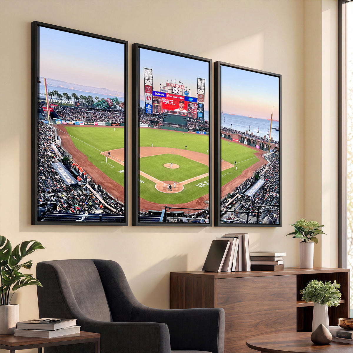 16055-MGV-CV-36X24 - San Francisco Giants Baseball Team Print, Oracle Park