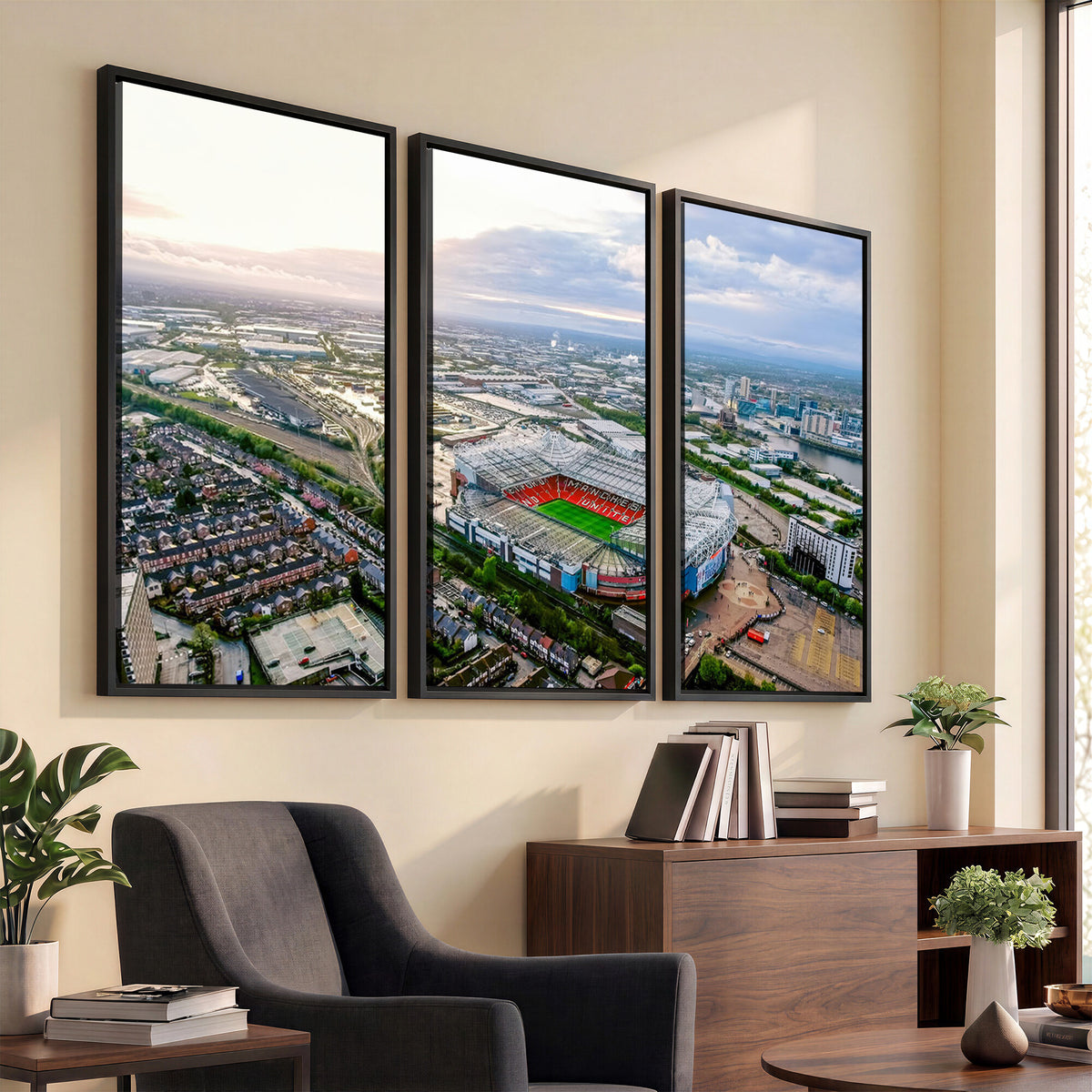 85657-MGV-CV-36X24 - Old Trafford Manchester United Stadium Wall Art Canvas Print
