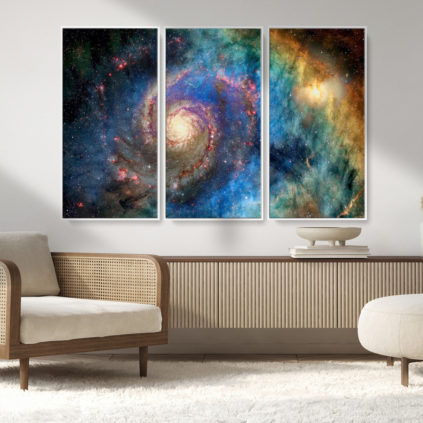 MGV-FC-48X32-3P - Spiral Galaxy Wall Art Canvas Print