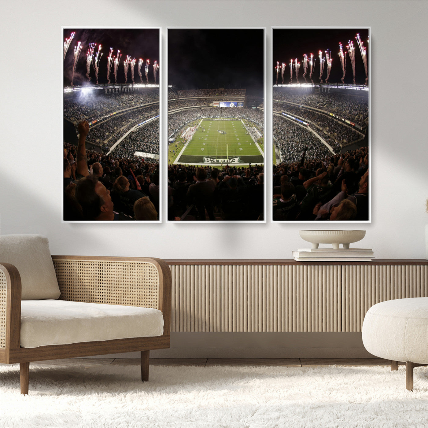 MGV-FC-48X32-3P - Eagles Field Stadium Wall Art - Philadelphia Eagles Football Team Print - Philadelphia Lincoln