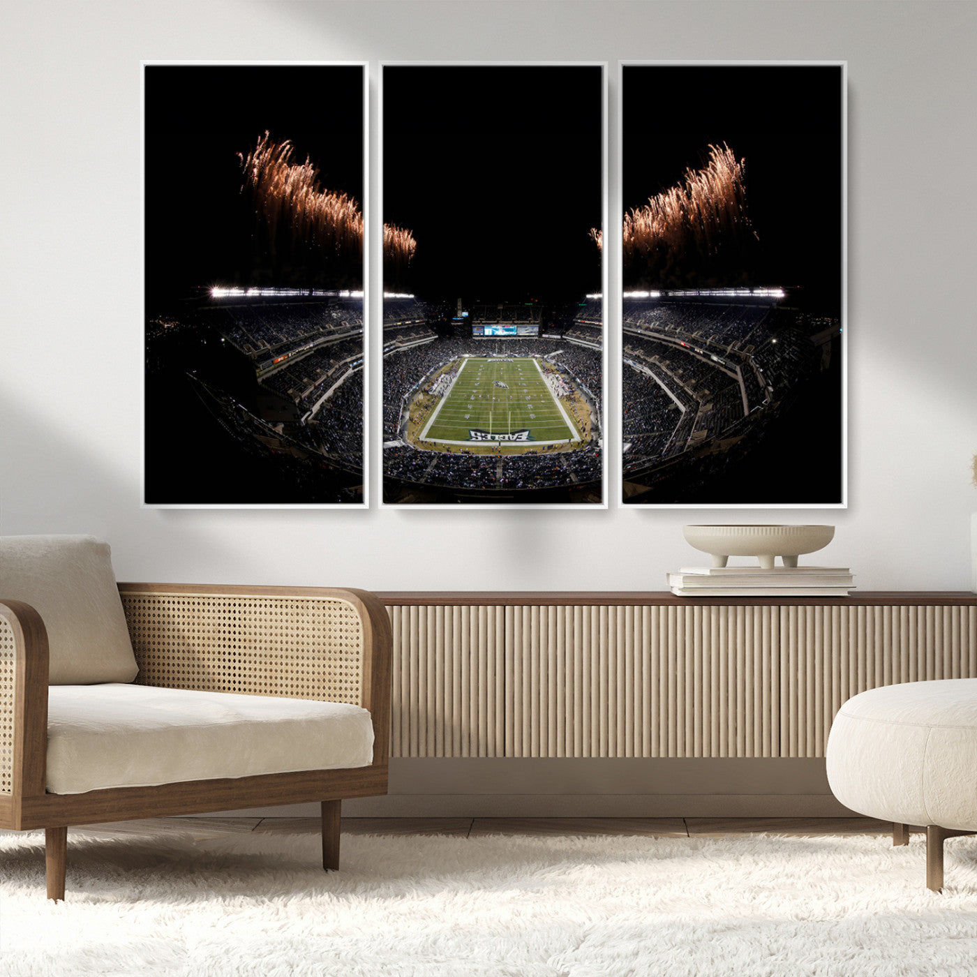 MGV-FC-48X32-3P - Eagles Field Stadium Wall Art | Philadelphia Eagles Football Team Print - Philadelphia Lincoln