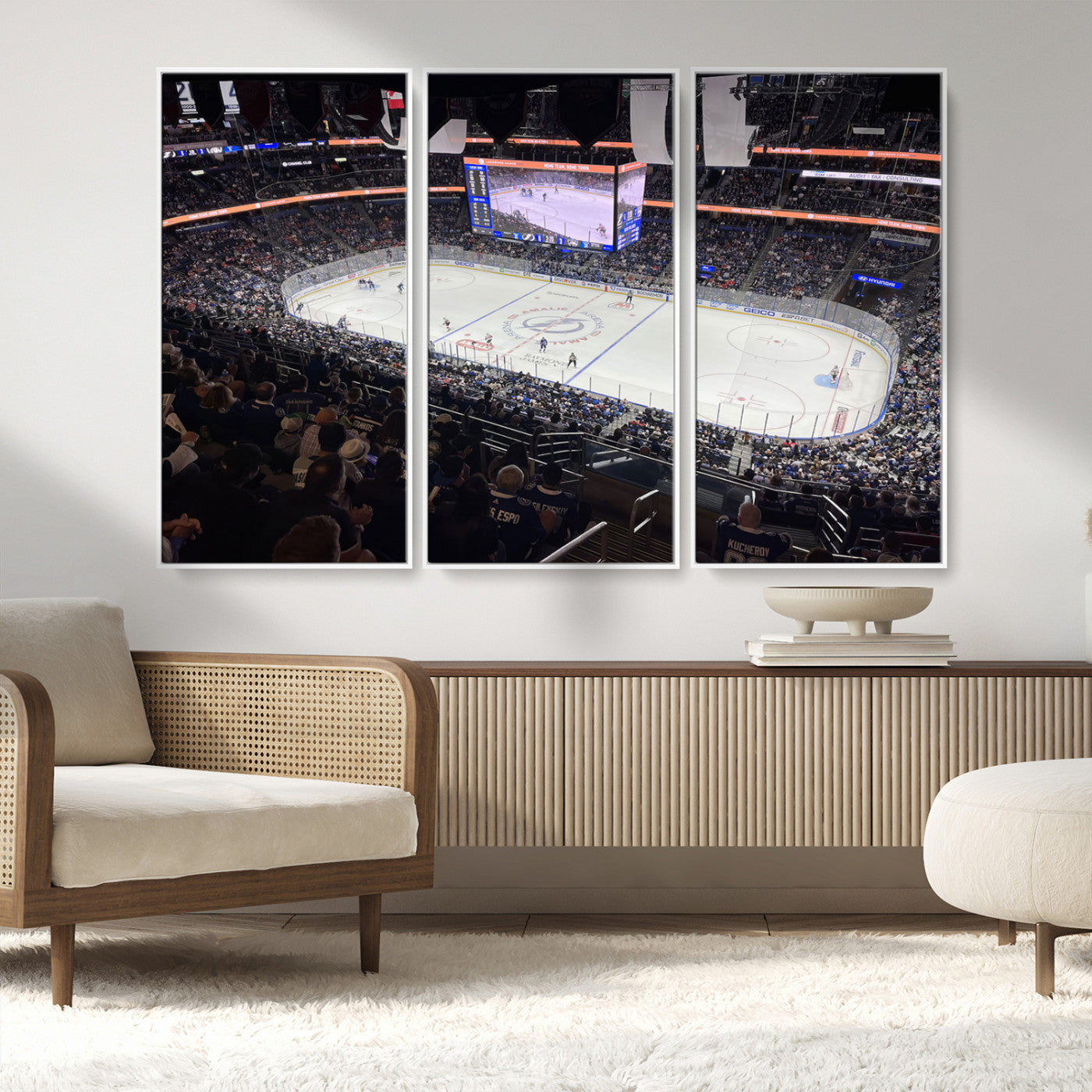 MGV-FC-48X32-3P - Amalie Arena Florida Wall Art Canvas Print - NHL Hockey Stadium Print