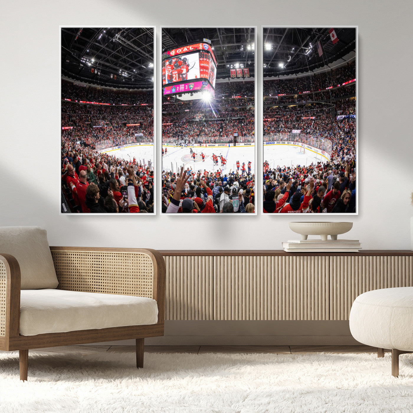 MGV-FC-48X32-3P - Amerant Bank Arena Wall Art Canvas Print - Basketball Arena Stadium Print