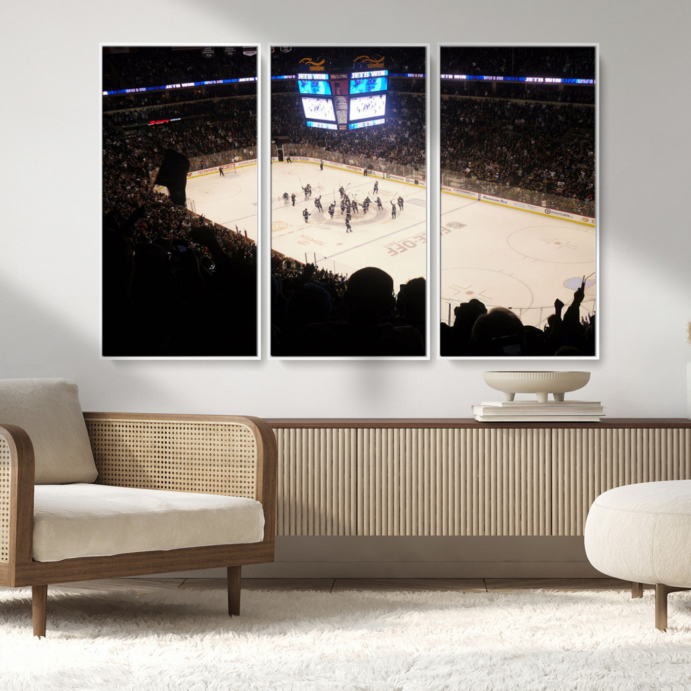 MGV-FC-48X32-3P - Canada Life Centre Wall Art | Winnipeg Jets Hockey Team Print Canvas | Ready to Hang | Winnipeg Wall