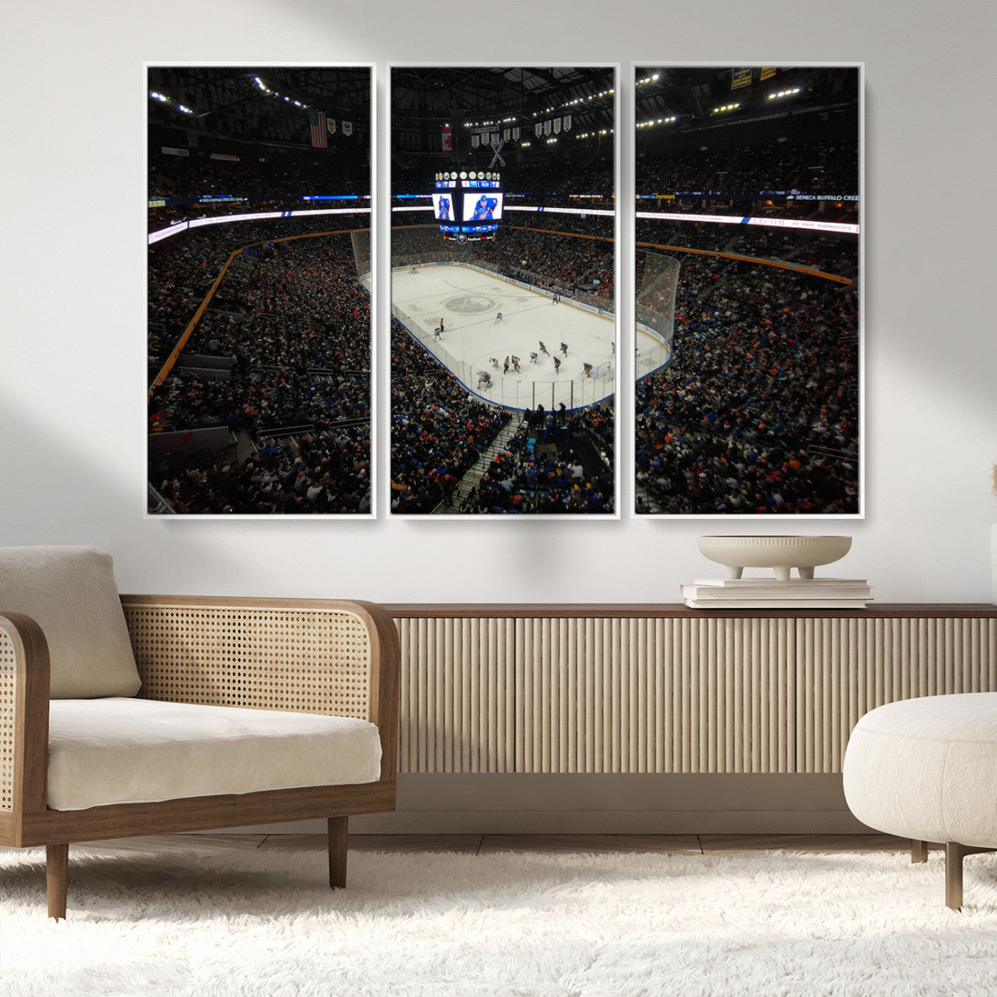 MGV-FC-48X32-3P - KeyBank Center New York Buffalo Sabres Hockey Stadium Canvas Print Wall Art