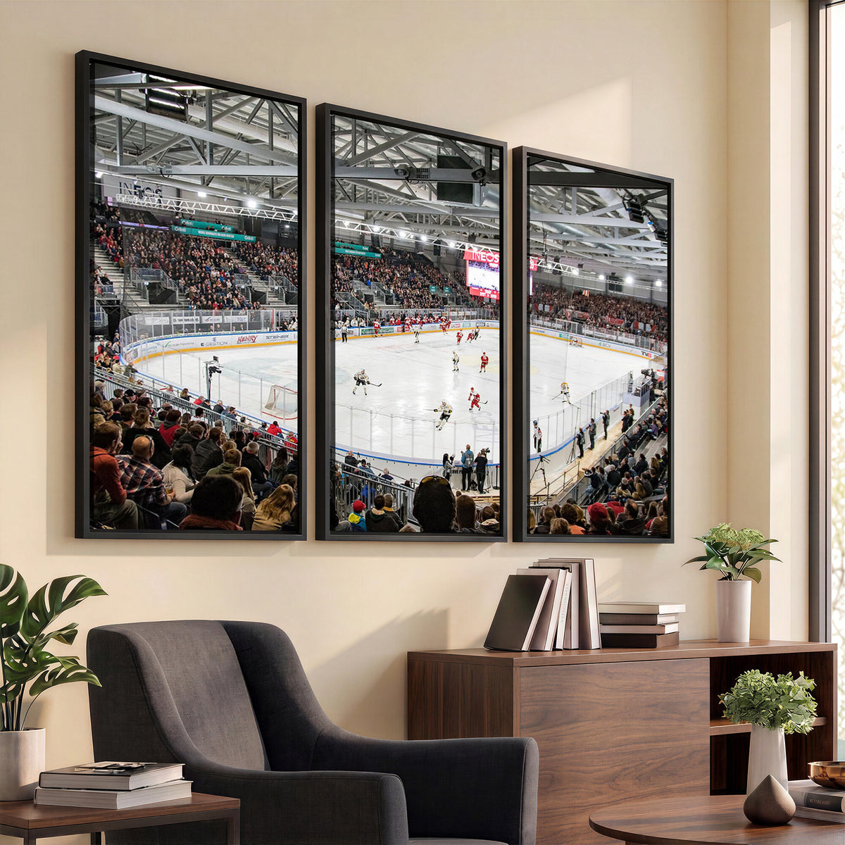 79352-MGV-CV-36X24 - Lausanne Arena Ice Hockey Stadium Wall Art Canvas Print