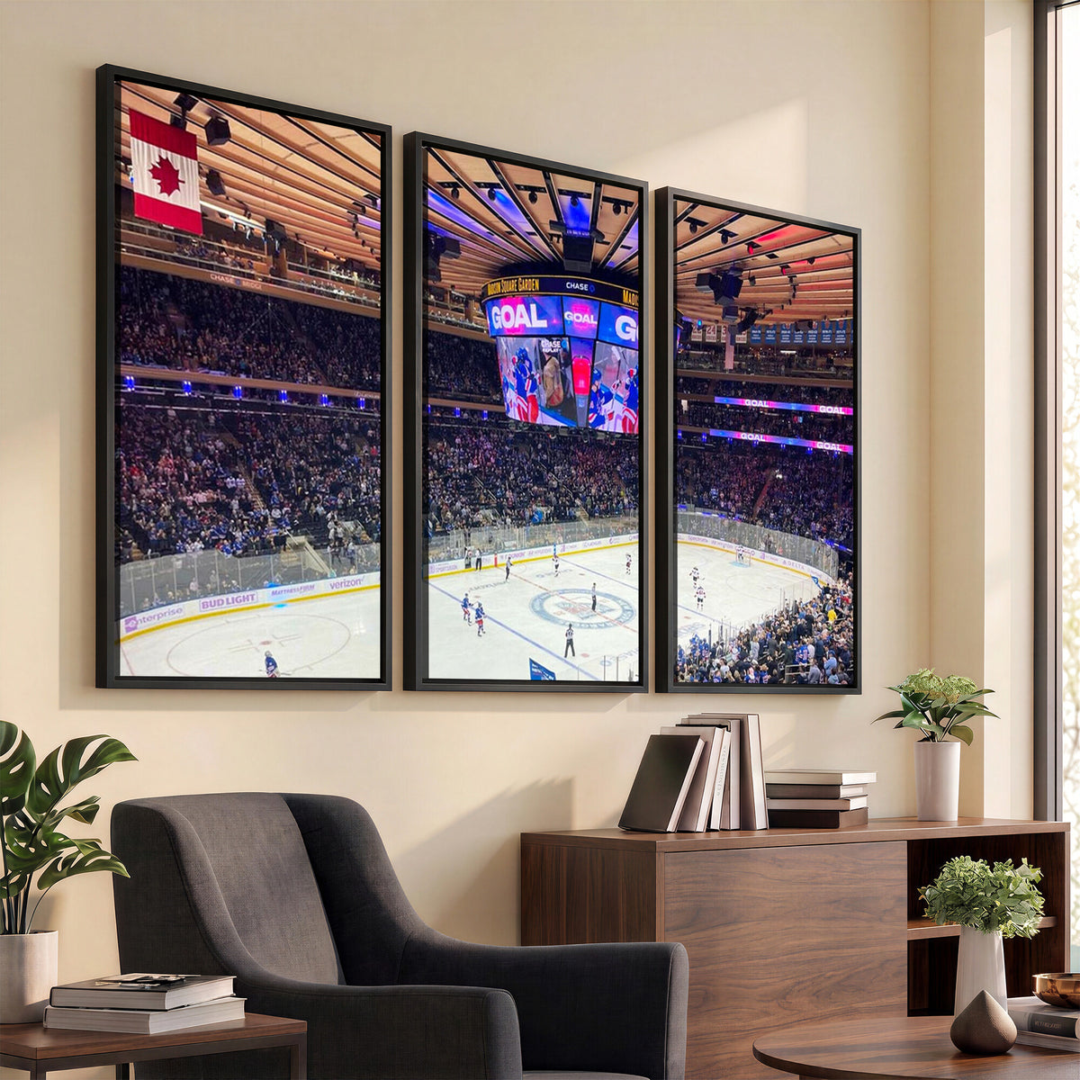 36401-MGV-CV-36X24 - Madison Square Garden New York Rangers Hockey Stadium Wall Art Canvas