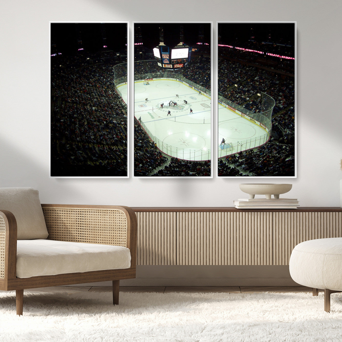 MGV-FC-48X32-3P - Nationwide Arena Ohio Columbus Blue Jackets Hockey Stadium Canvas Print Wall Art