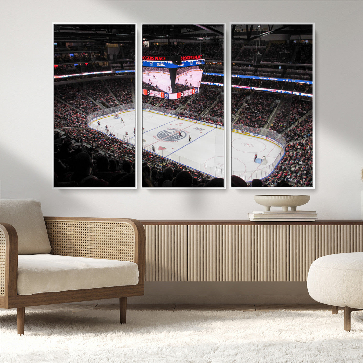 MGV-FC-48X32-3P - Rogers Place Edmonton Oilers Ice Hockey Stadium Wall Art, Rogers Place Edmonton Oilers Wall Art