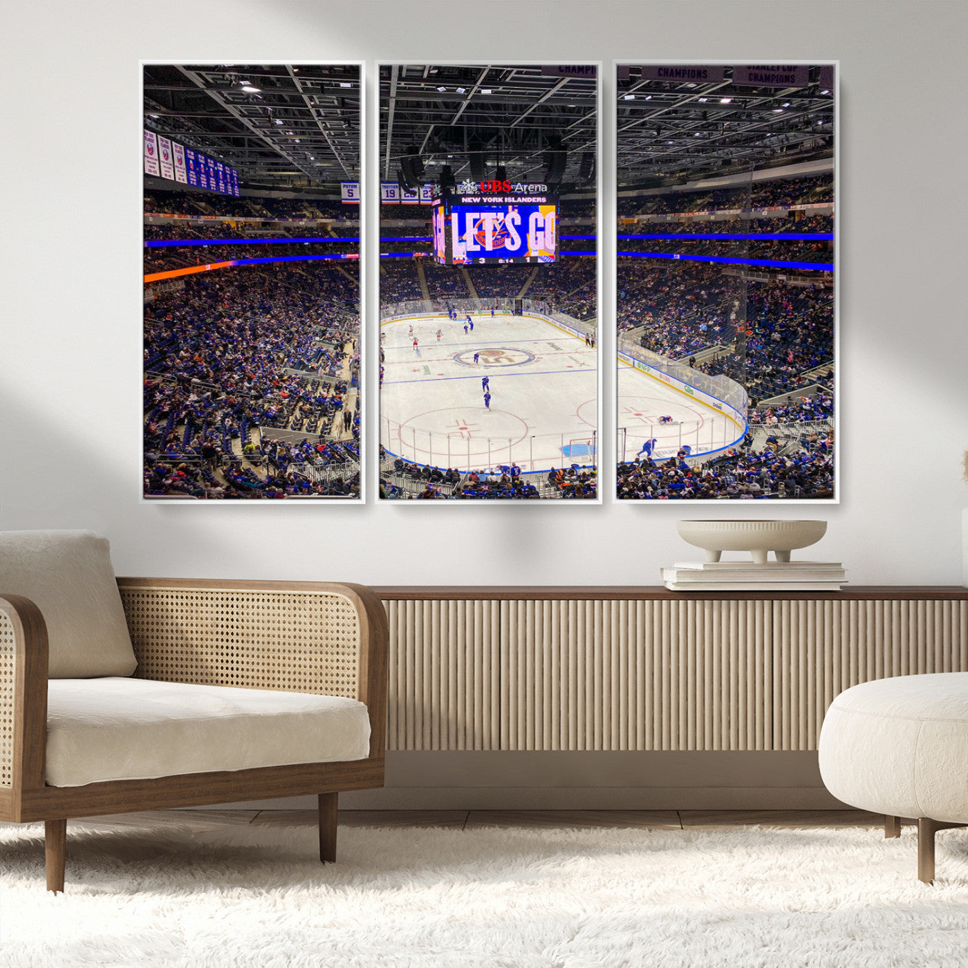 MGV-FC-48X32-3P - UBS Arena Elmont New York Islanders Ice Hockey Wall Art, UBS Arena Elmont Wall Art Canvas Print