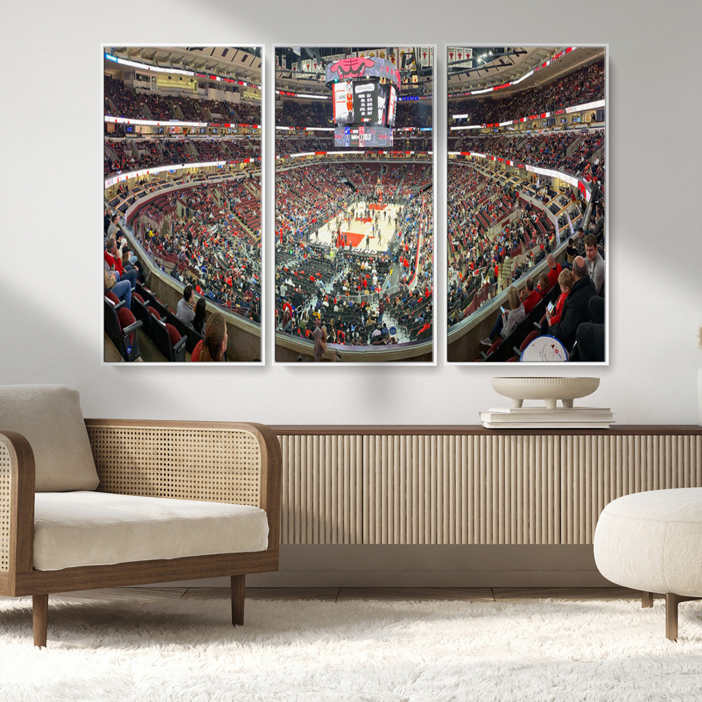MGV-FC-48X32-3P - United Center Chicago Bulls Stadium Wall Art Canvas Print