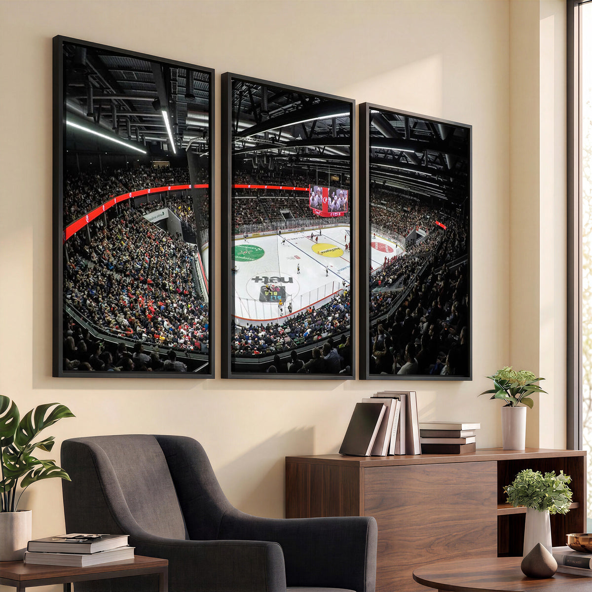 46282-MGV-CV-36X24 - Vaudoise Lausanne Ice Hockey Arena Stadium Wall Art Canvas