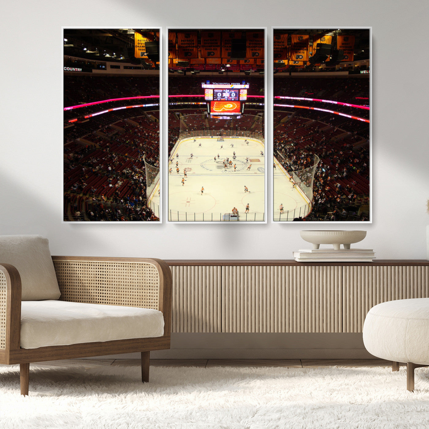 MGV-FC-48X32-3P - Wachovia Center Priort of Lyers Game Ice Hockey Stadium Canvas Print, Lyers Game Ice Hockey Stadium