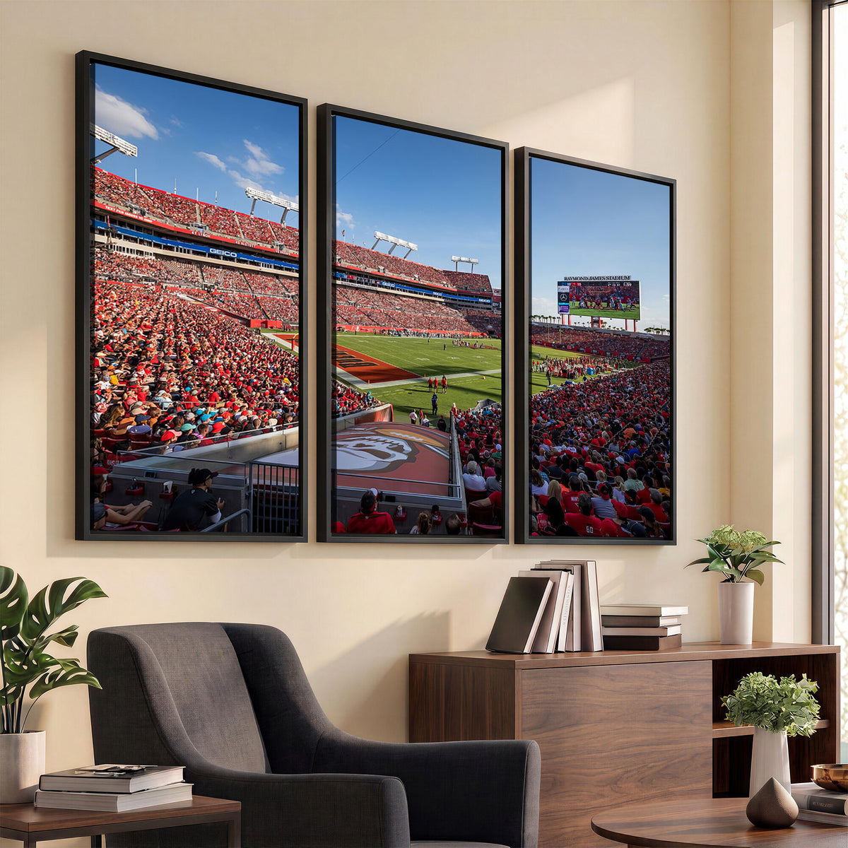 65229-MGV-CV-36X24 - Florida Tampa Raymond James Stadium Wall Art Canvas Print - NFL Football Stadium Print