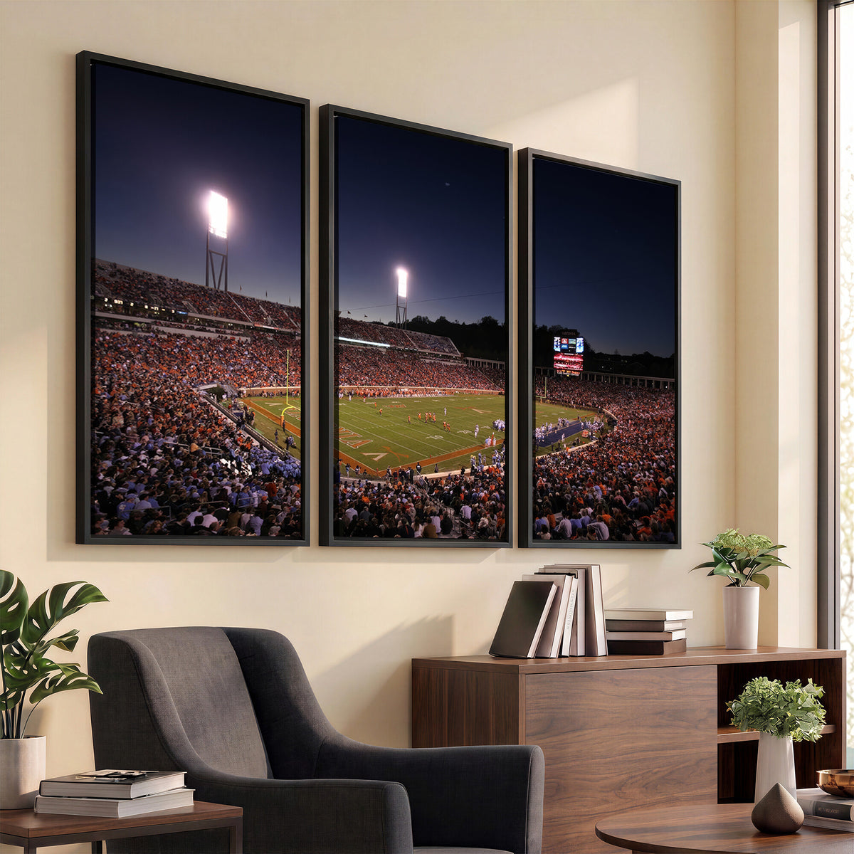 69378-MGV-CV-36X24 - Virginia Cavaliers Football Team Print - Charlottesville Scott Stadium Canvas Print Wall Art